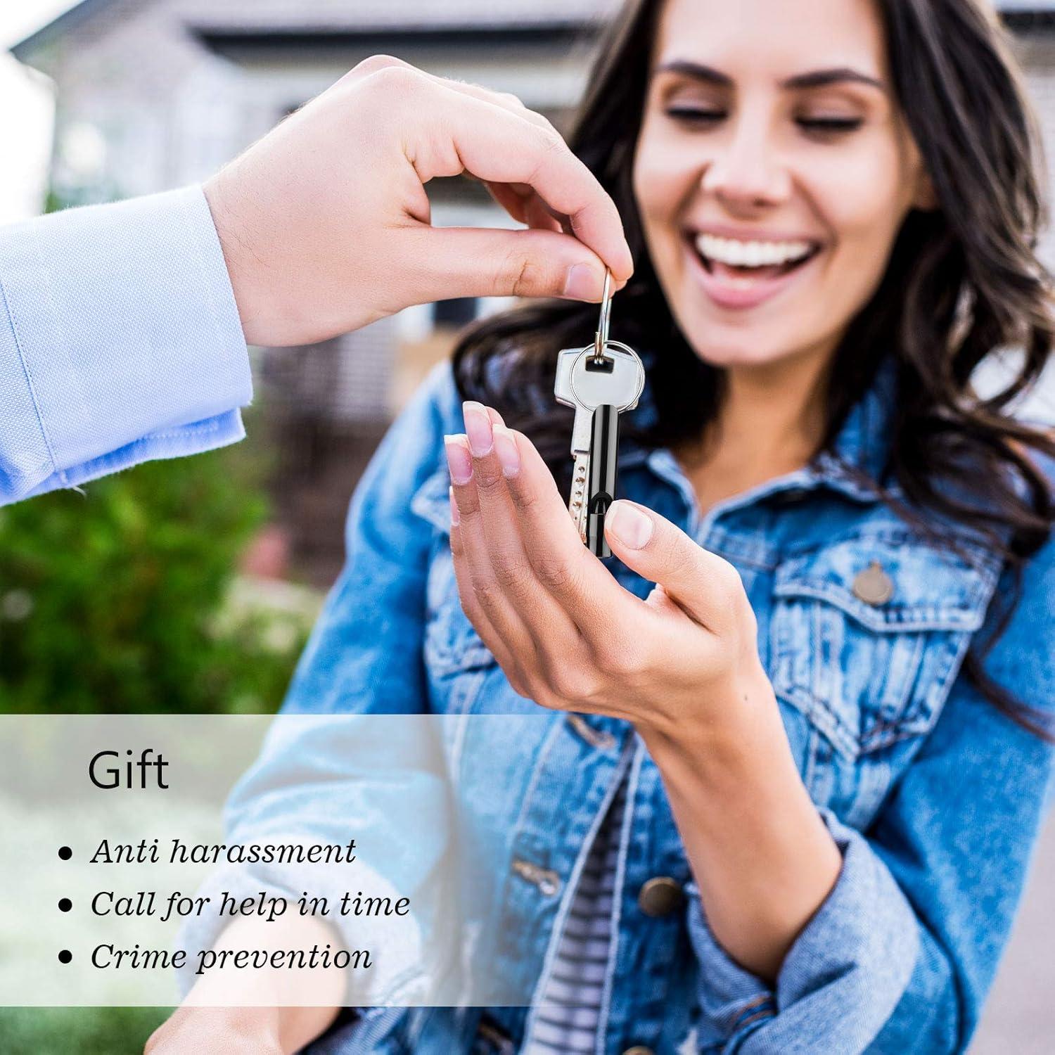 Silbatos de Emergencia Weewooday 12 Piezas Aluminio Negro