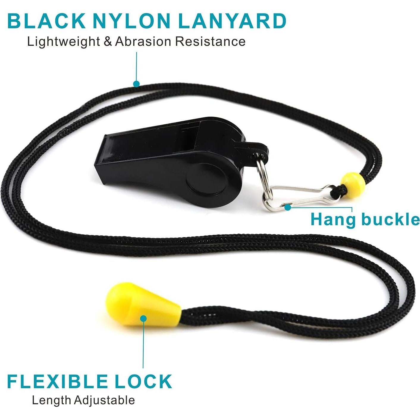 Paquete de 8 Silbatos de Plástico AMBITIONJUMP - Sonido Fuerte