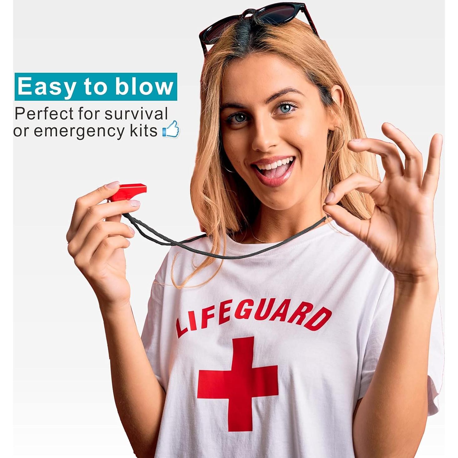 Paquete de 8 Silbatos de Plástico AMBITIONJUMP - Sonido Fuerte