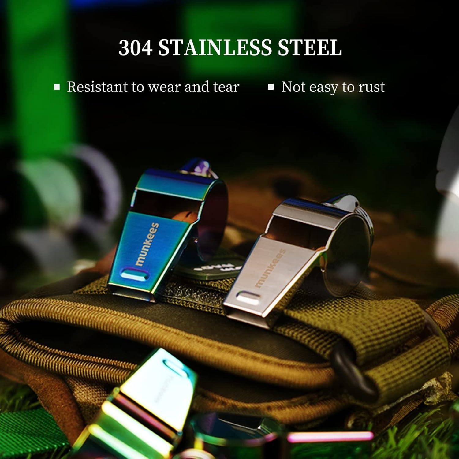 Silbato de Acero Inoxidable 304 Munkees 3395 Colorido