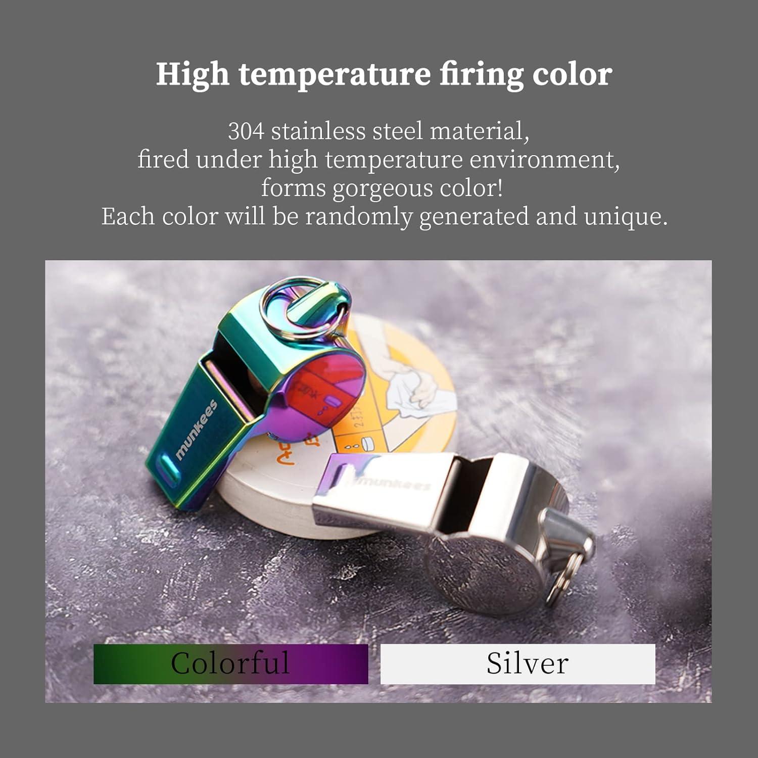 Silbato de Acero Inoxidable 304 Munkees 3395 Colorido