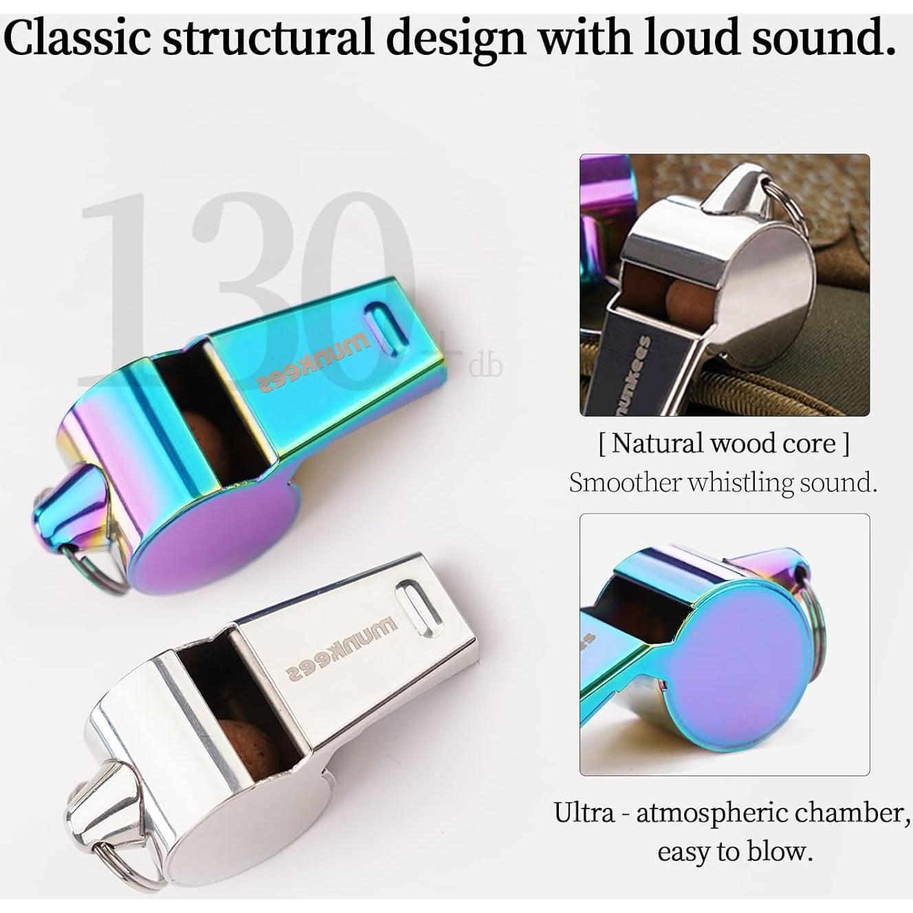 Silbato de Acero Inoxidable 304 Munkees 3395 Colorido