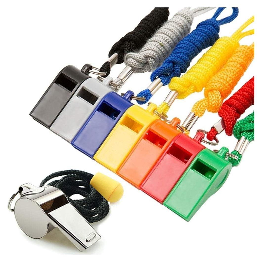 Silbatos Deportivos Hipat 8PCS con Cordón - Sonido Fuerte