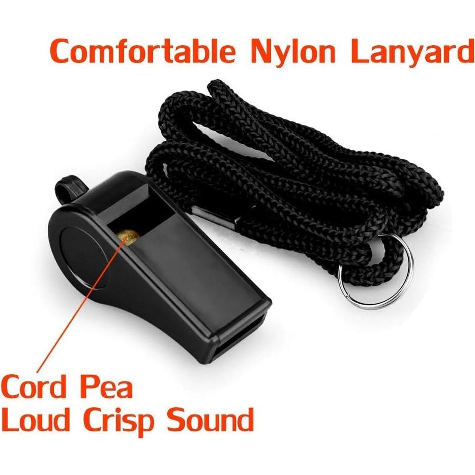 Silbatos Deportivos Hipat 8PCS con Cordón - Sonido Fuerte