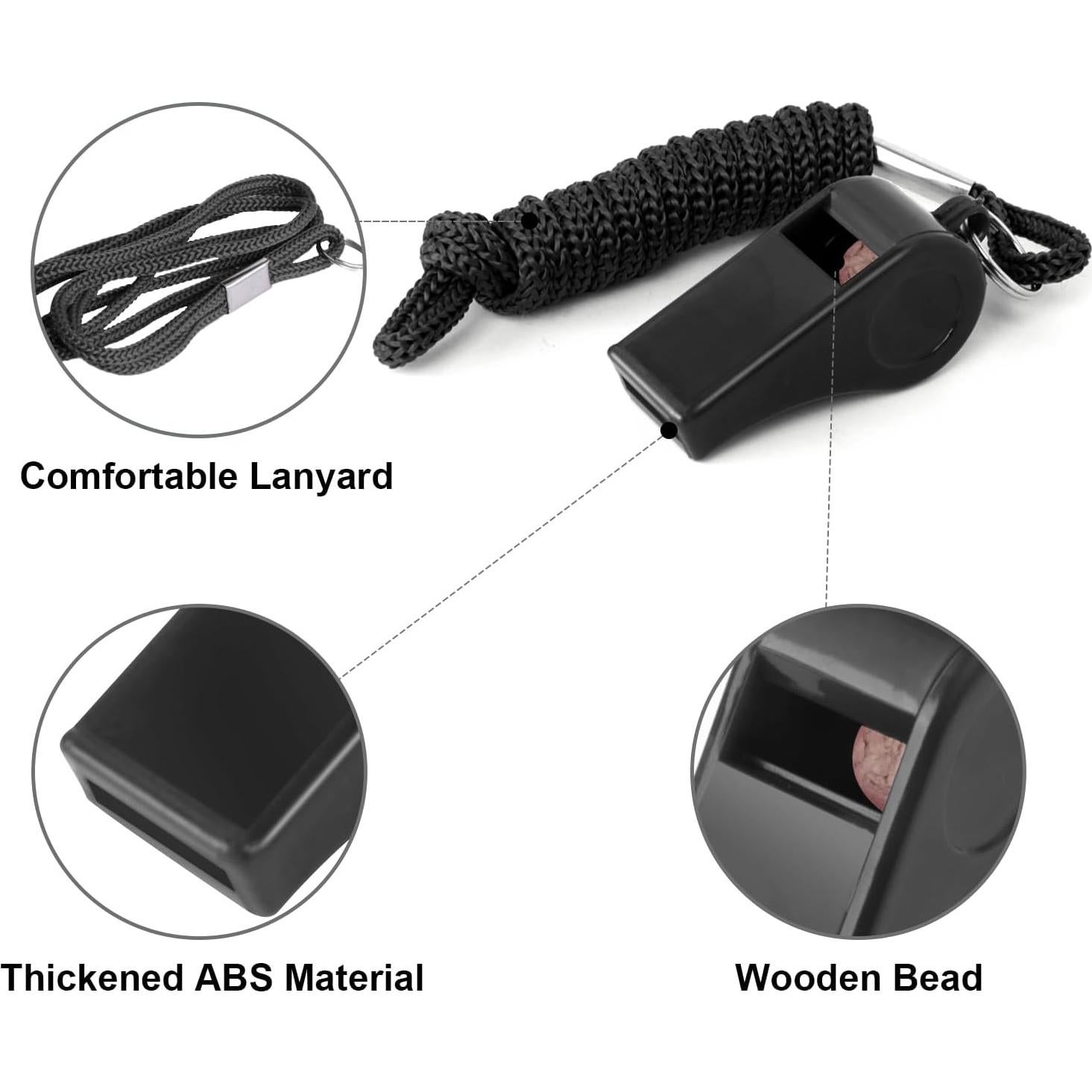 Paquete de 8 Silbatos Coloridos Seakii con Cuerdas 120dB