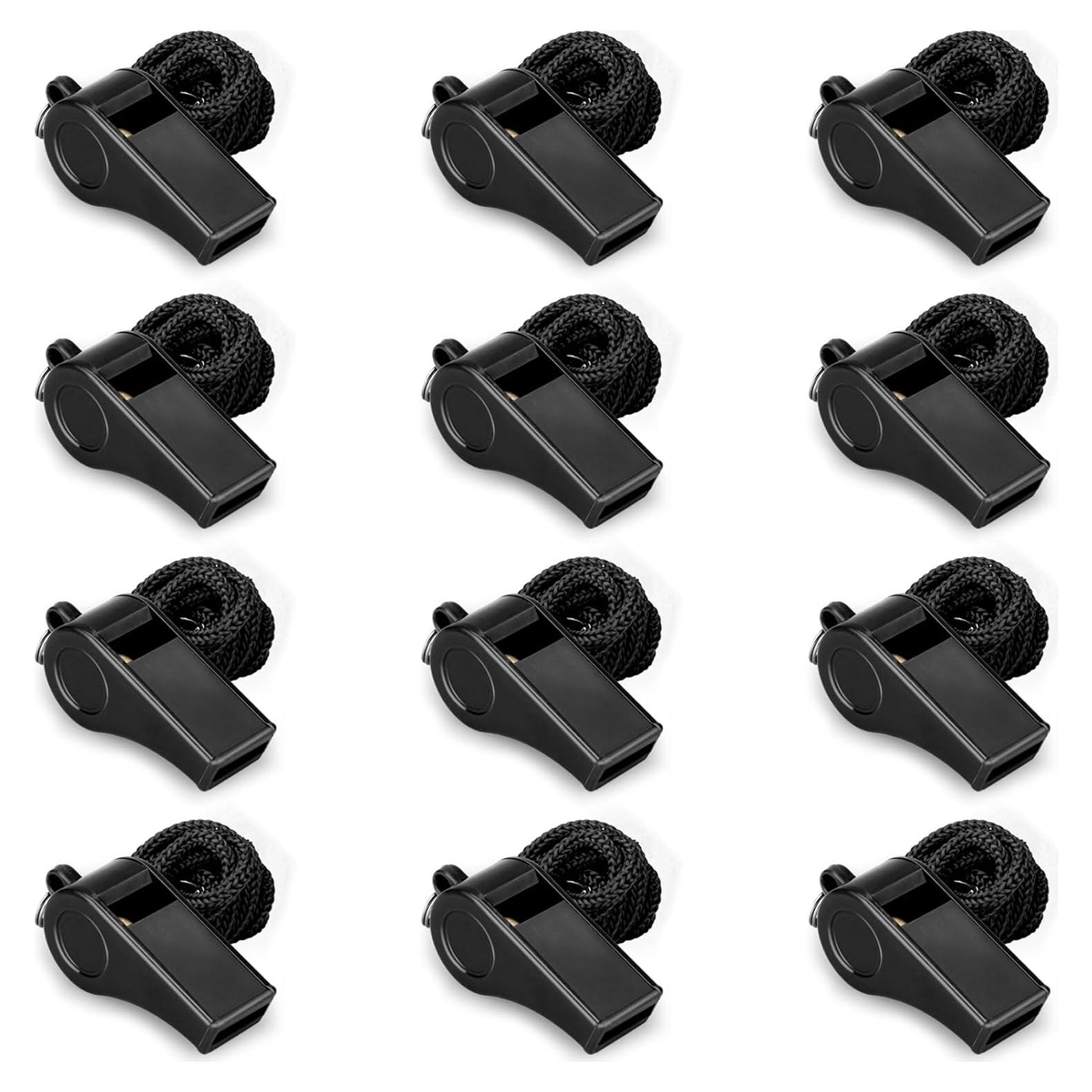 Silbatos de Plástico Hipat 12PCS con Cordón - Sonido Fuerte