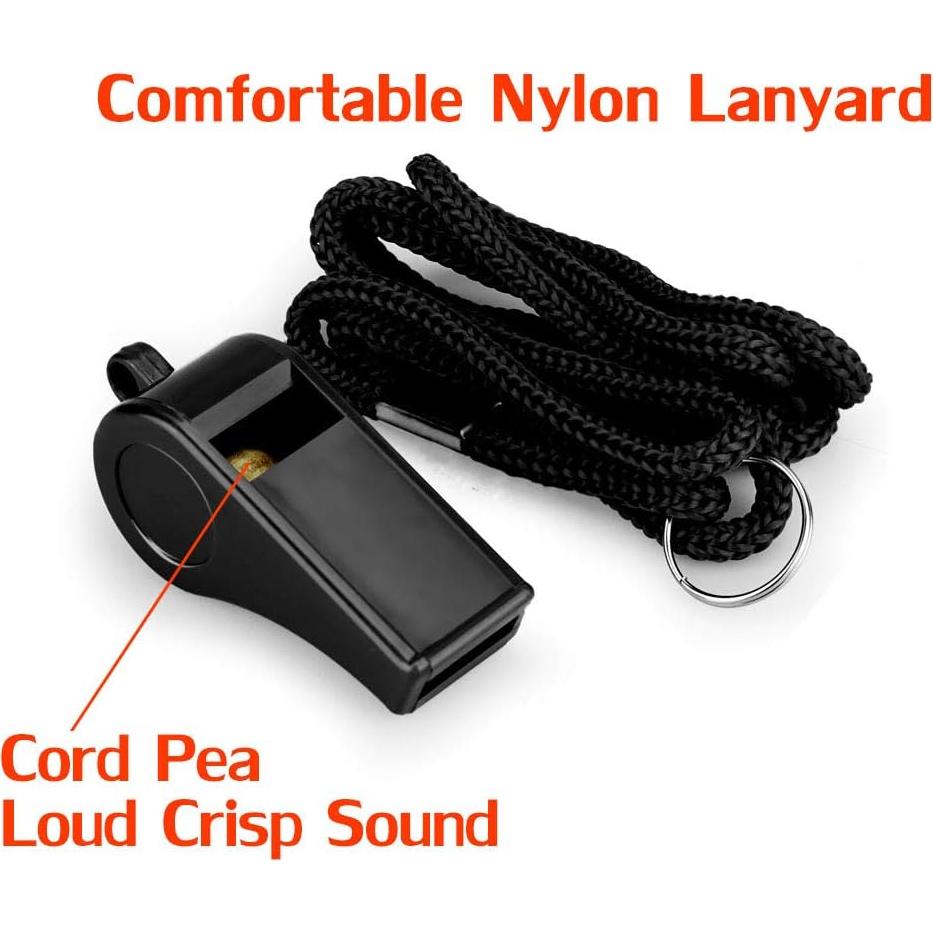 Silbatos de Plástico Hipat 12PCS con Cordón - Sonido Fuerte