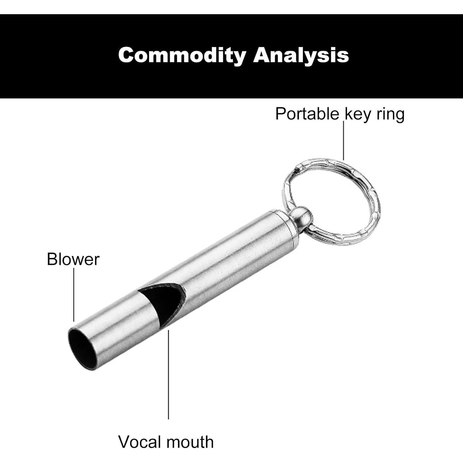 2 Silbatos de Acero Inoxidable FXHDC-M para Emergencias