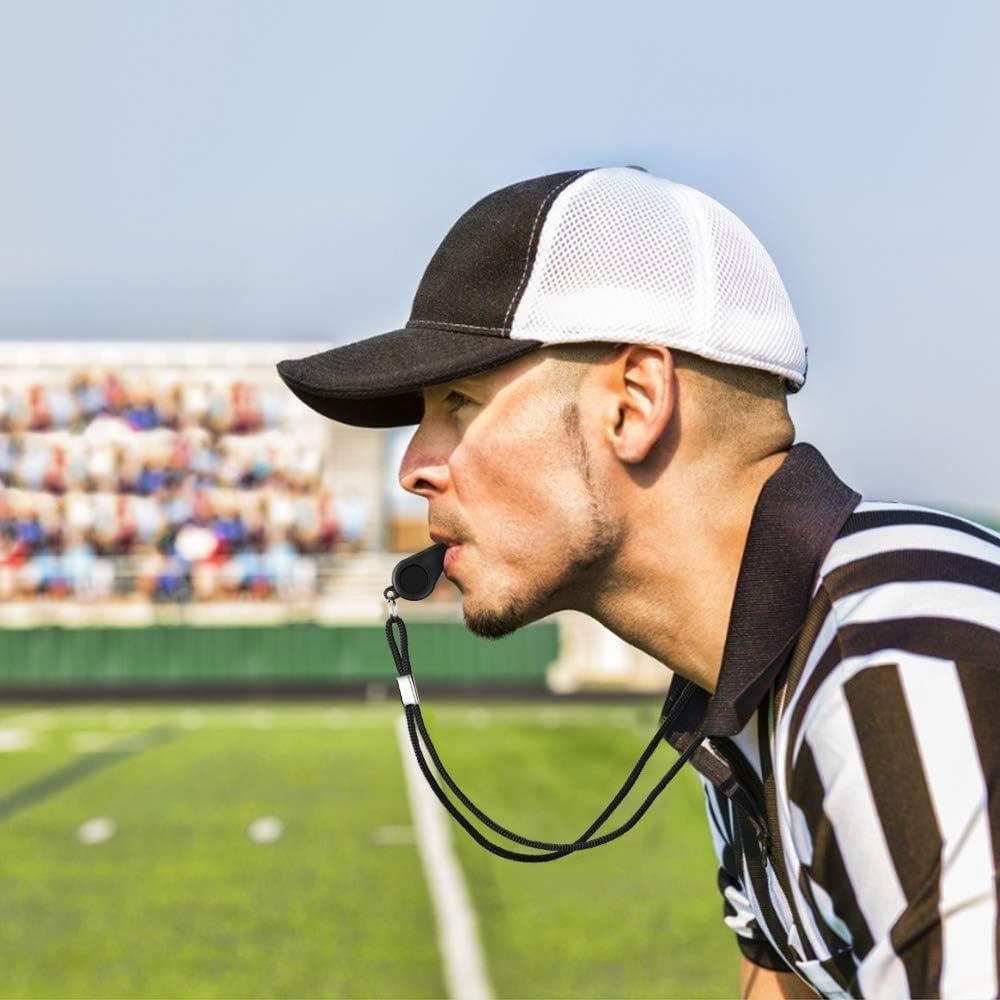 Paquete de 24 Silbatos Negros Seakii 120dB con Cuerdas