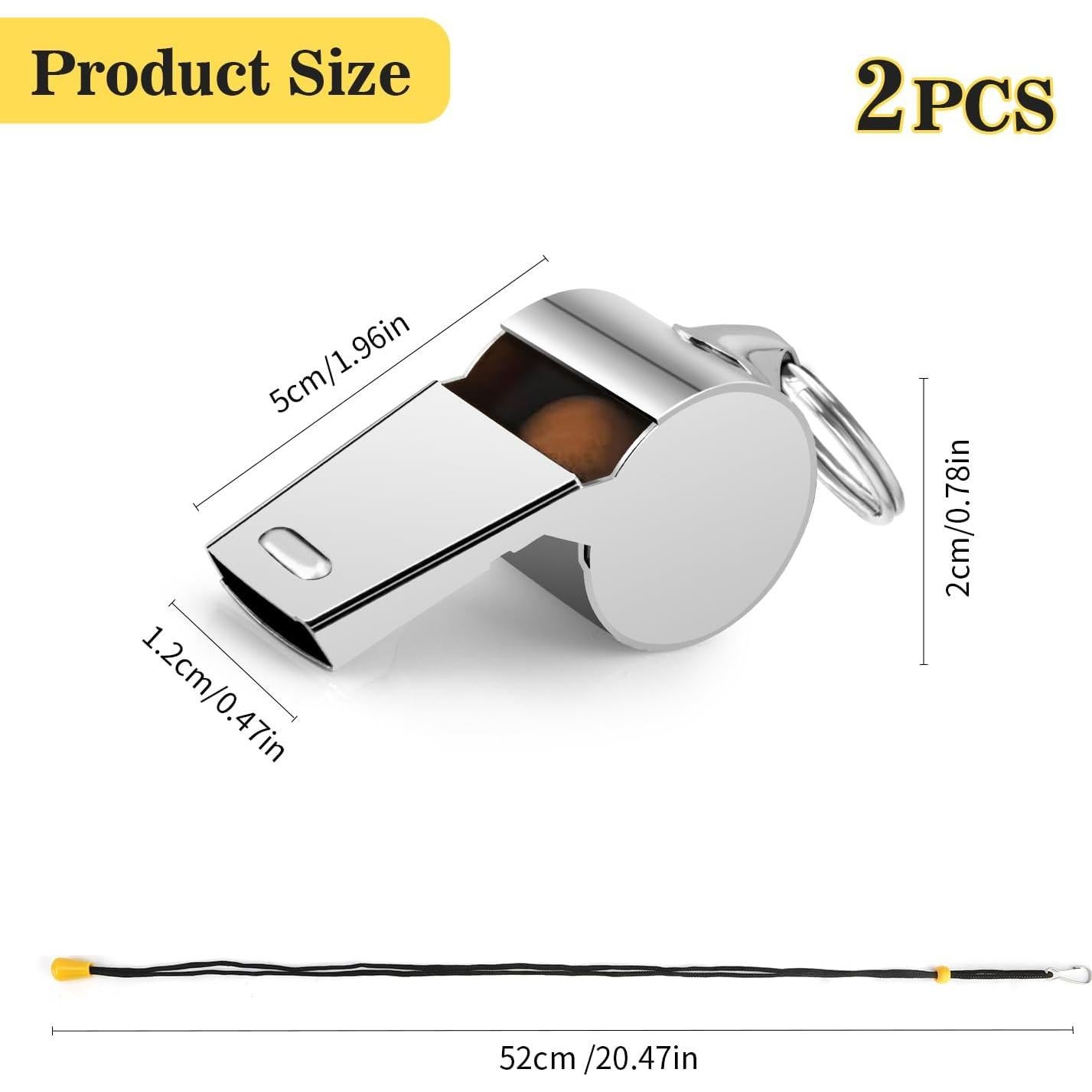 Silbato de Entrenador Evechole Acero Inoxidable Sonido Fuerte