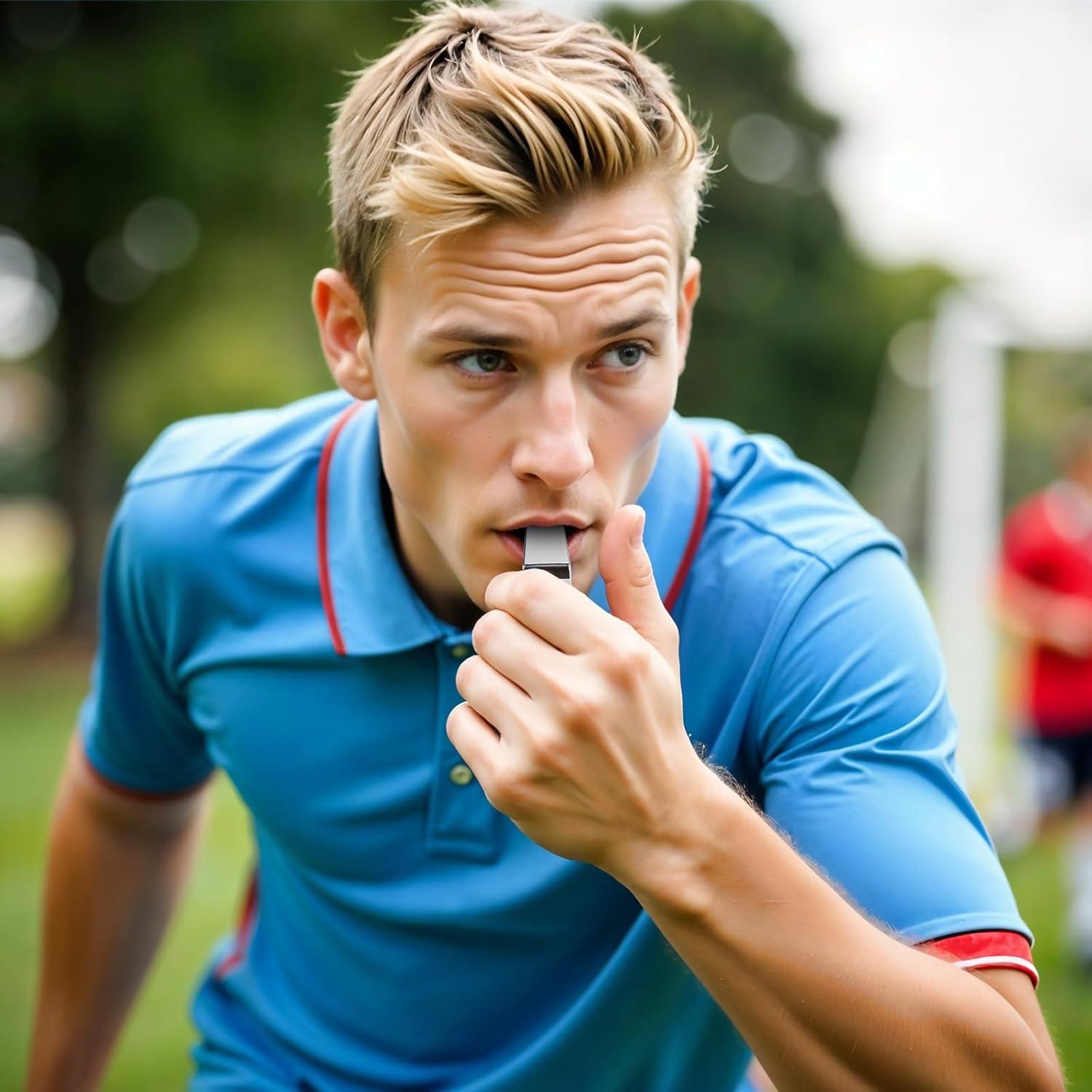 Silbatos de Metal Inoxidable Simarro - 2 Piezas con Cuerda