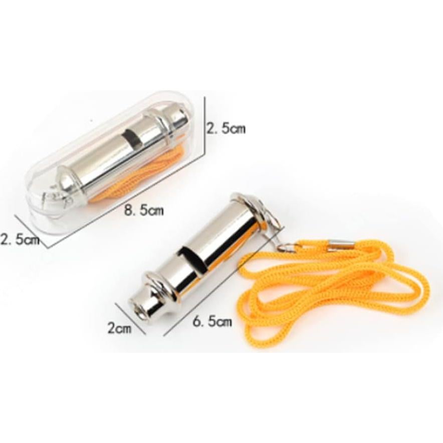 Silbato de Metal JLEivvi 2 Pcs con Cordón para Emergencias