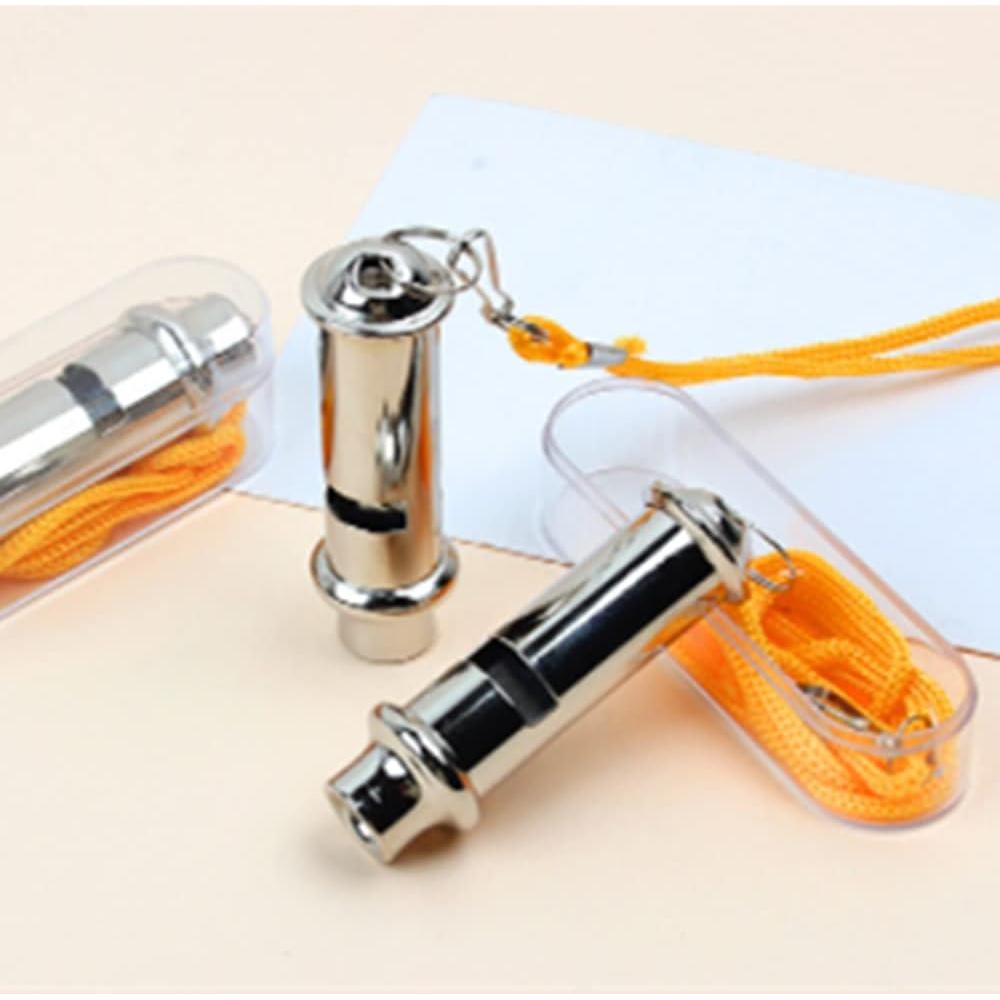 Silbato de Metal JLEivvi 2 Pcs con Cordón para Emergencias