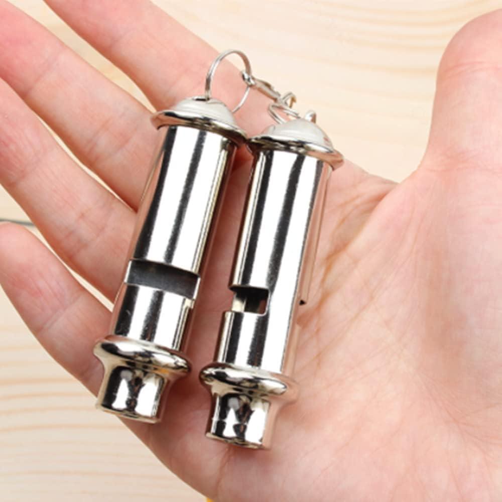 Silbato de Metal JLEivvi 2 Pcs con Cordón para Emergencias
