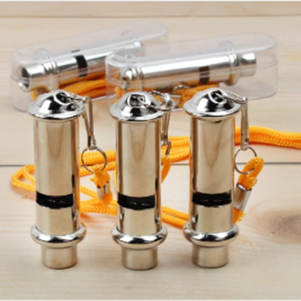 Silbato de Metal JLEivvi 2 Pcs con Cordón para Emergencias