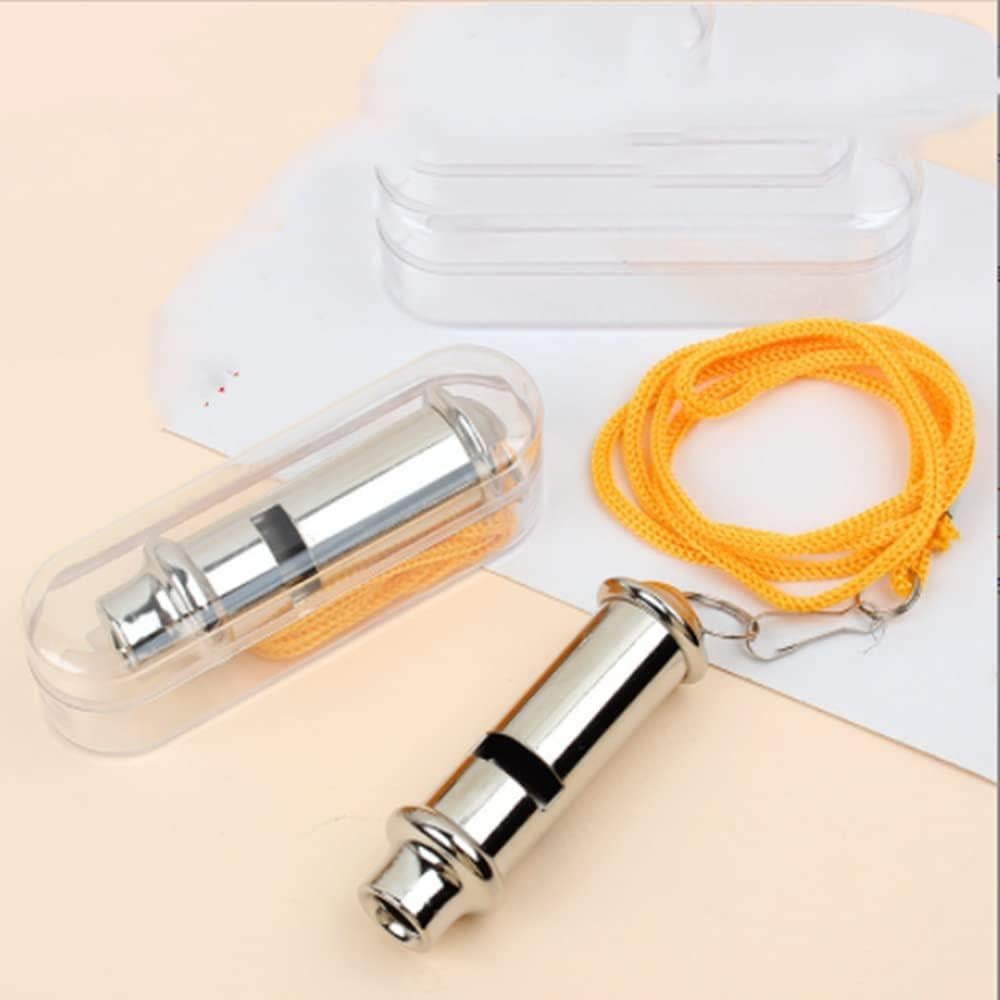 Silbato de Metal JLEivvi 2 Pcs con Cordón para Emergencias