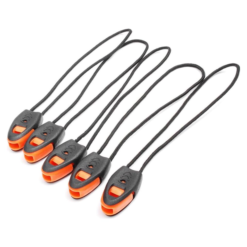 Paquete de 5 Silbatos de Emergencia CooBigo con Tirador