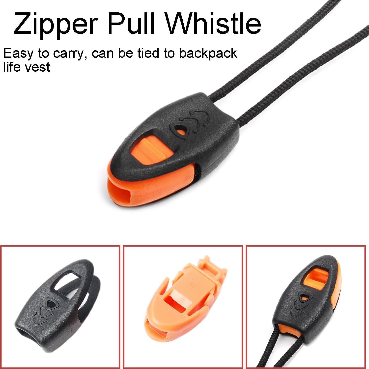 Paquete de 5 Silbatos de Emergencia CooBigo con Tirador