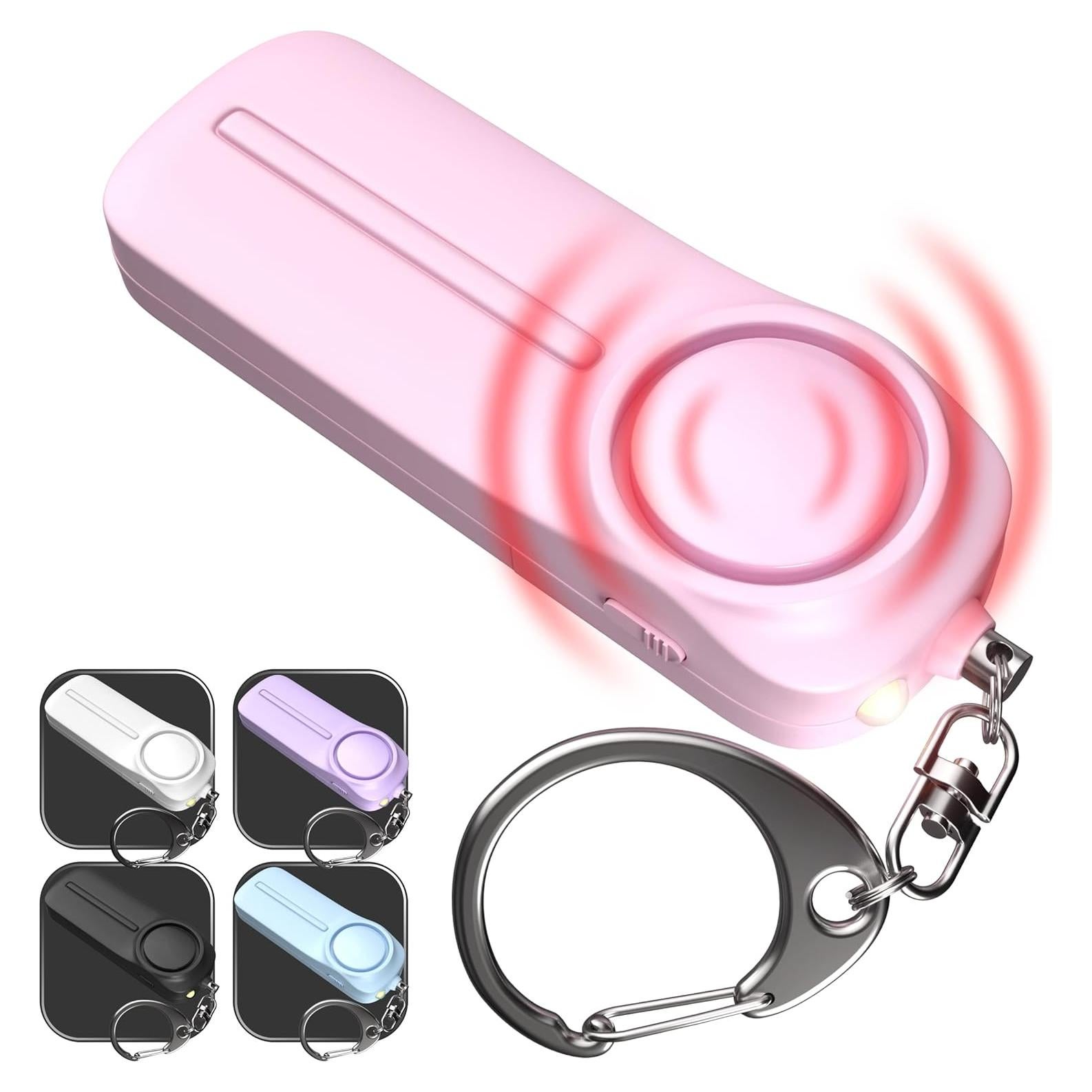 Llave de Alarma Personal WETEN Rosa 130 dB con Luz LED