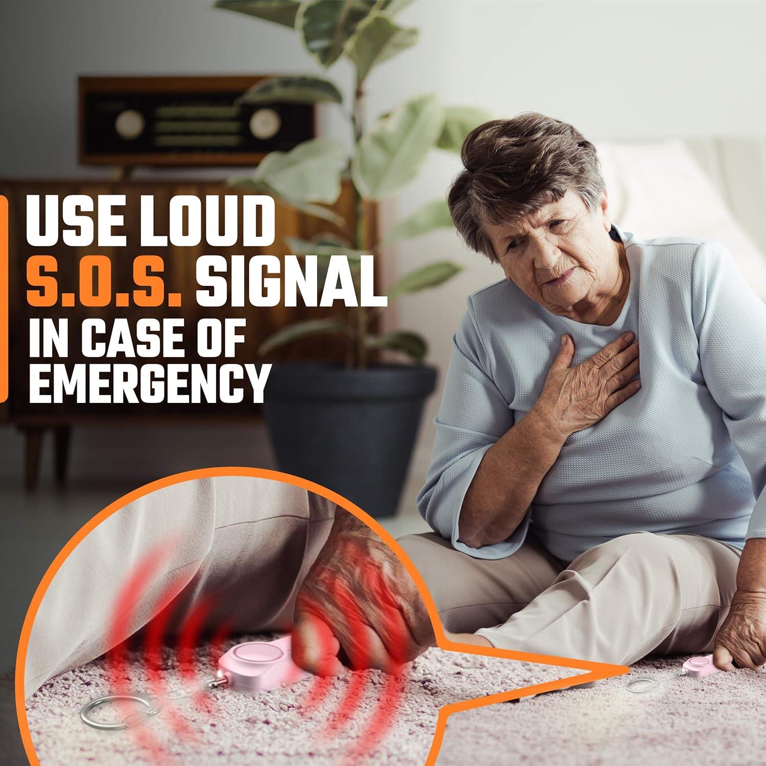 Llave de Alarma Personal WETEN Rosa 130 dB con Luz LED