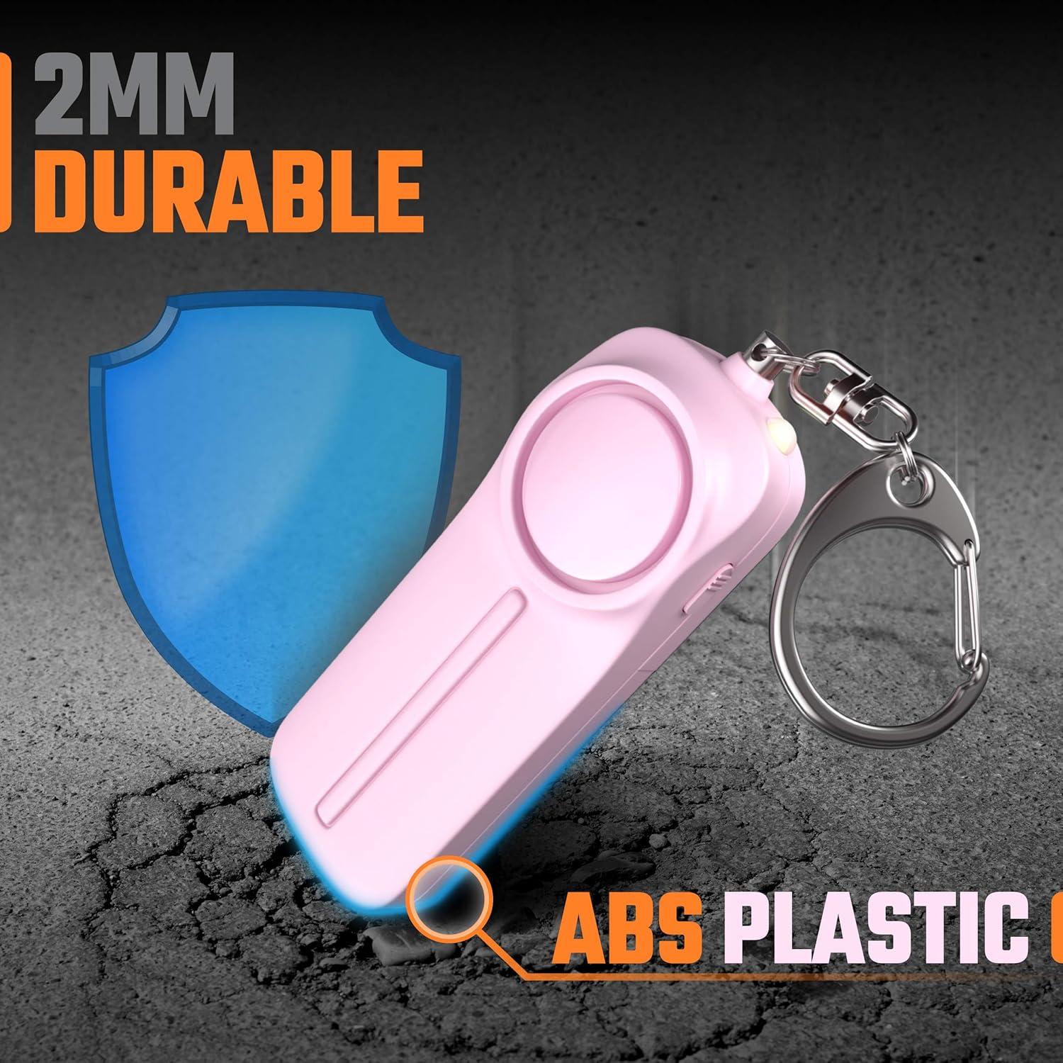 Llave de Alarma Personal WETEN Rosa 130 dB con Luz LED