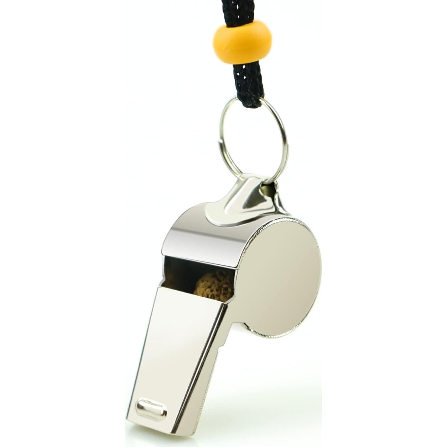 Silbatos de Acero Inoxidable Hipat - 6PCS con Cordón