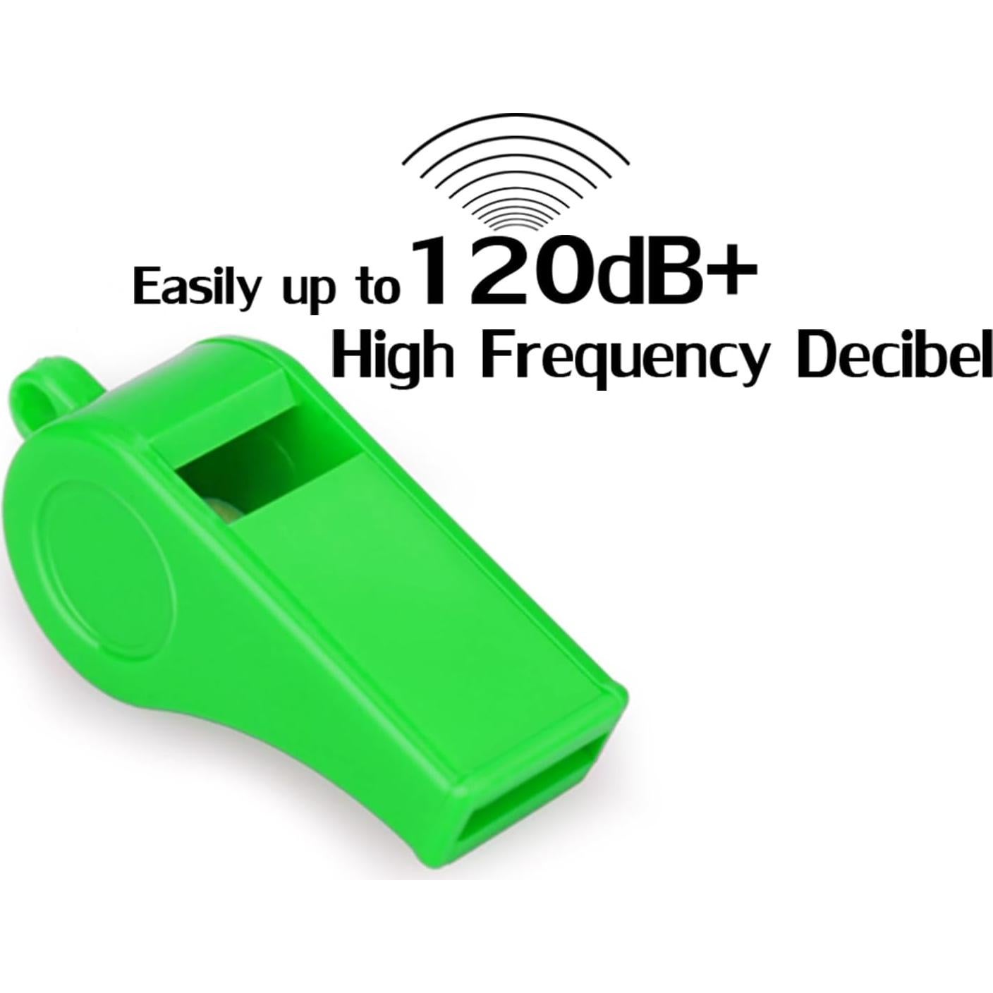 Silbatos Deportivos Hipat 12PCS Verdes con Cordón - Sonido Fuerte