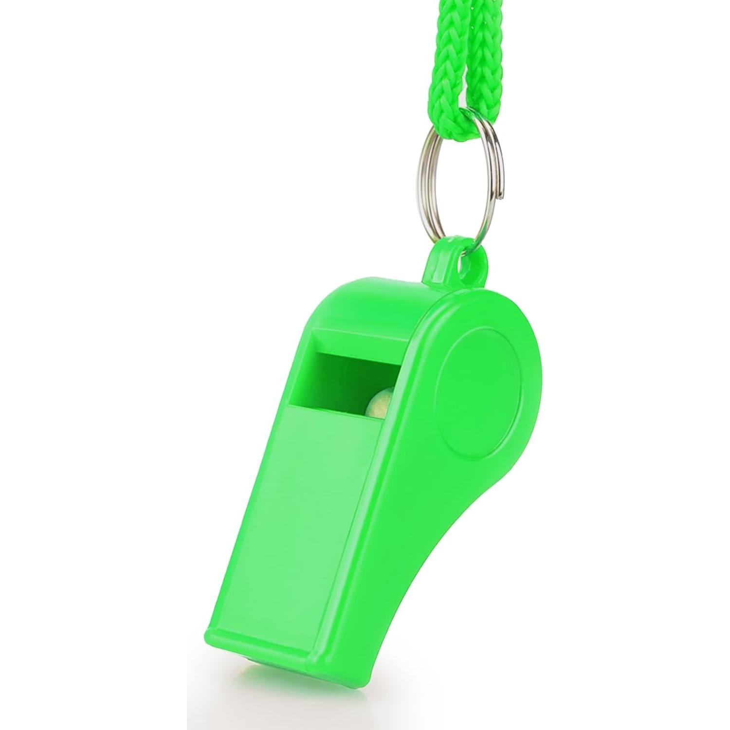 Silbatos Deportivos Hipat 12PCS Verdes con Cordón - Sonido Fuerte