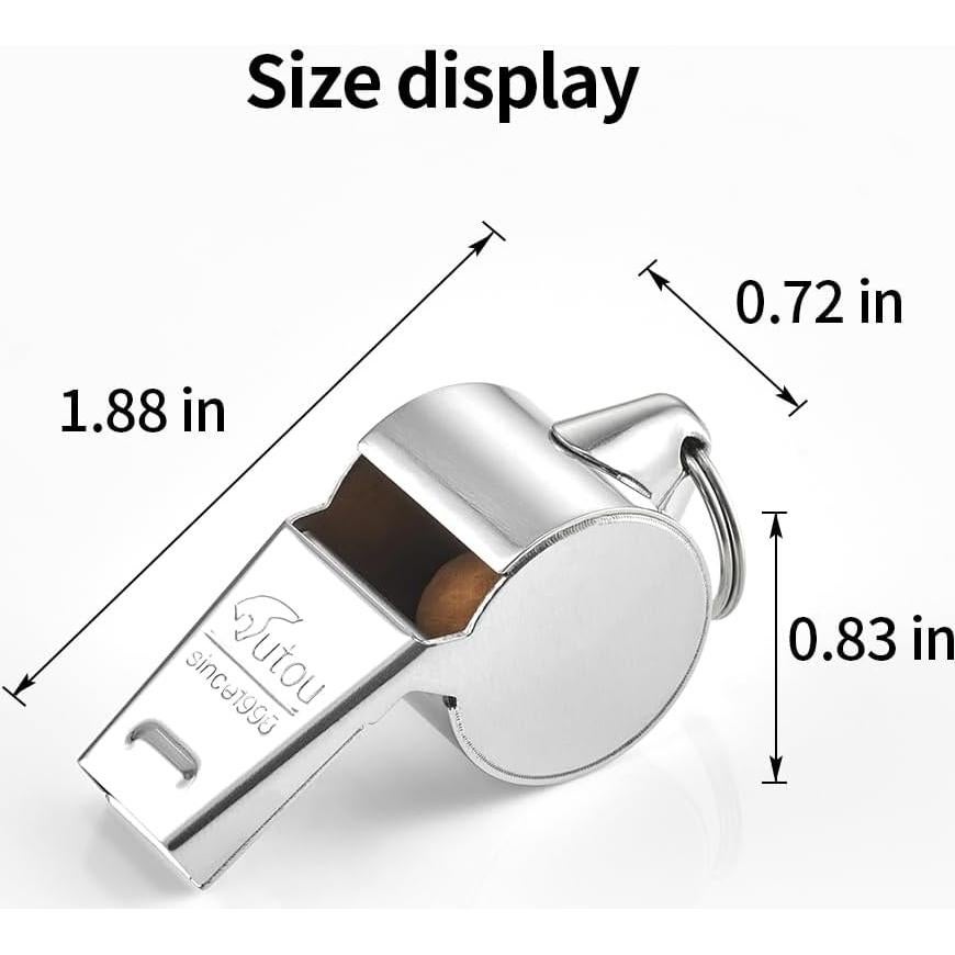 Silbato de Acero Inoxidable HUTOU L4820SP - 2 Paquetes con Cordón