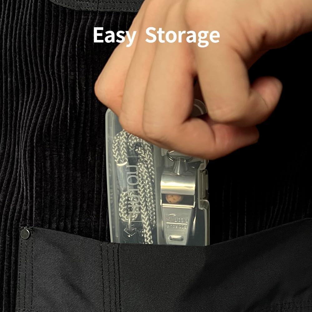 Silbato de Acero Inoxidable HUTOU L4820SP - 2 Paquetes con Cordón