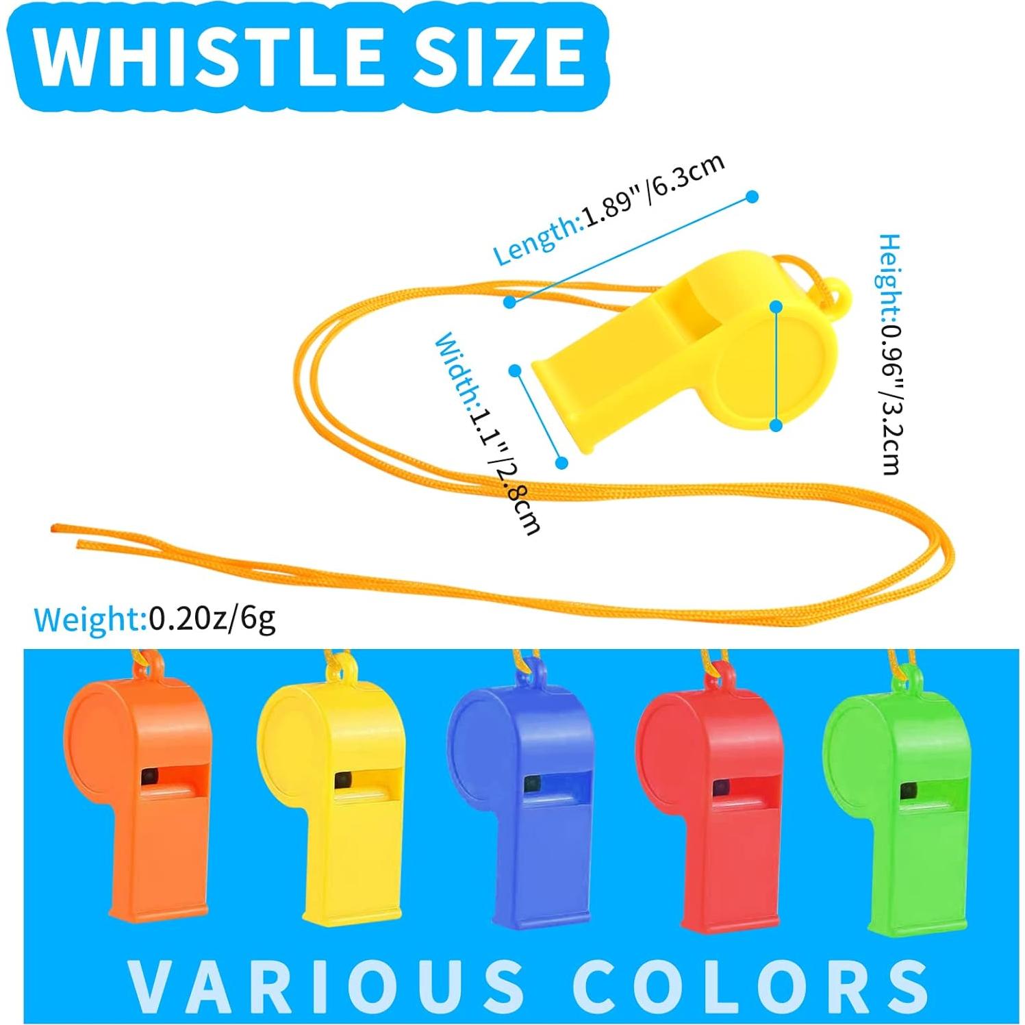 Silbatos de Plástico WSYUB 24Pcs Sonido Fuerte y Claro