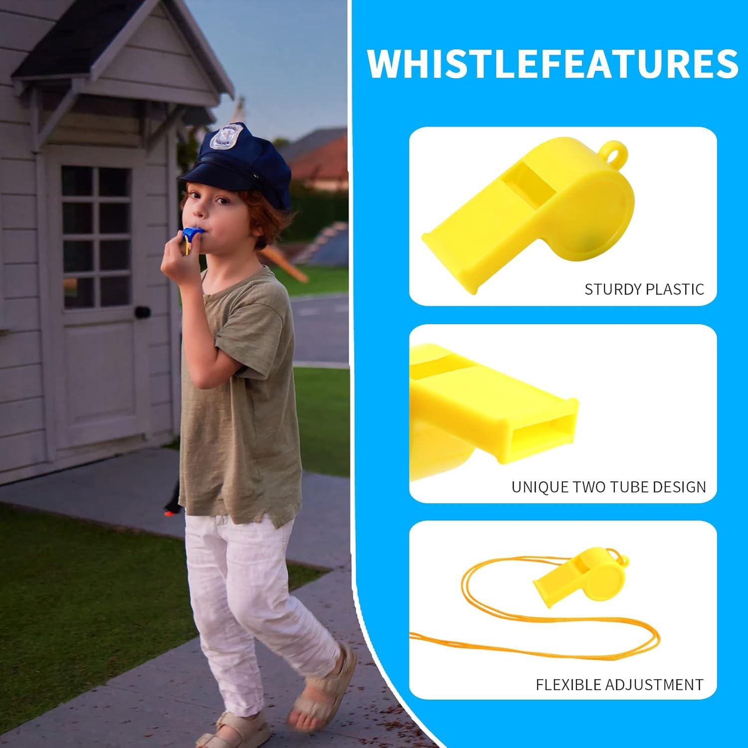 Silbatos de Plástico WSYUB 24Pcs Sonido Fuerte y Claro