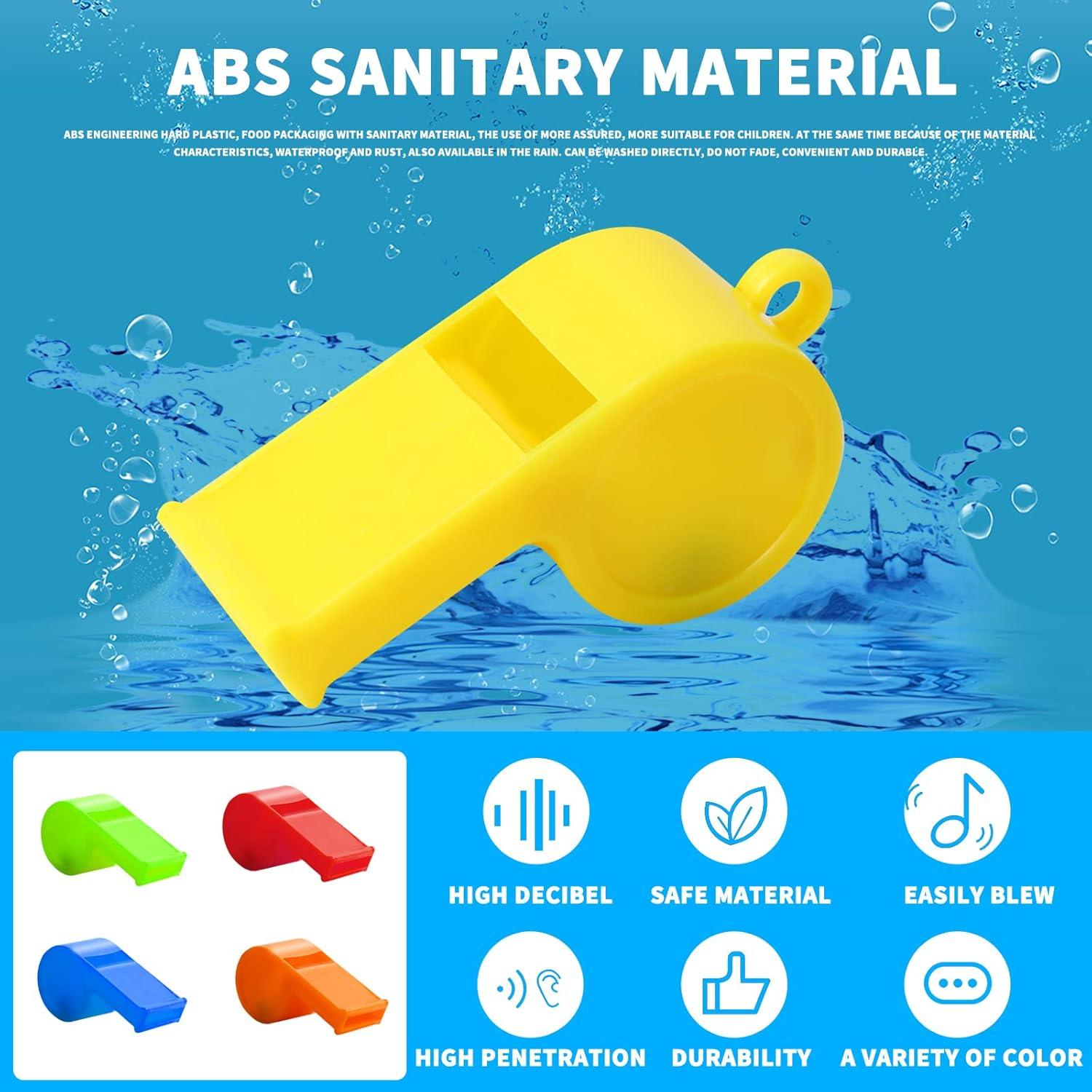 Silbatos de Plástico WSYUB 24Pcs Sonido Fuerte y Claro