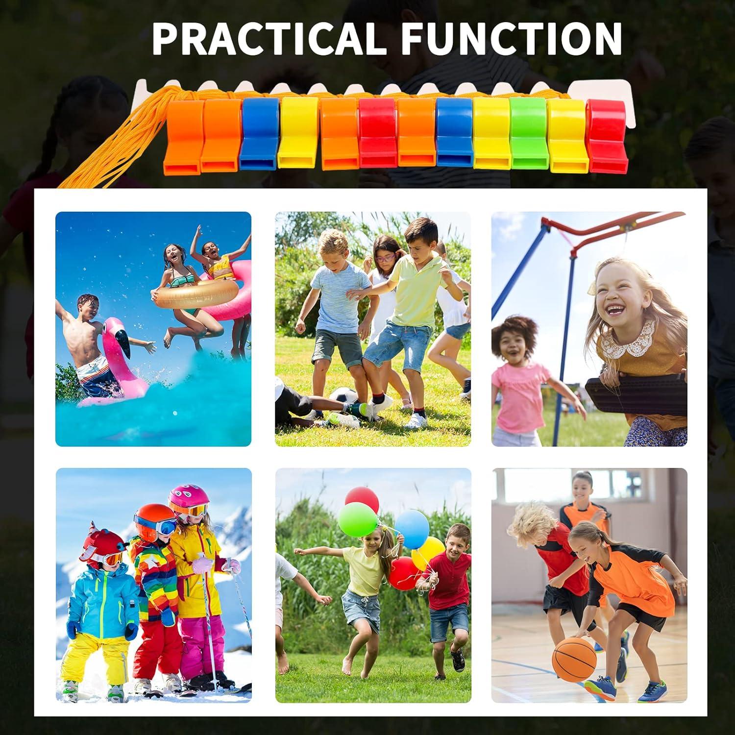 Silbatos de Plástico WSYUB 24Pcs Sonido Fuerte y Claro