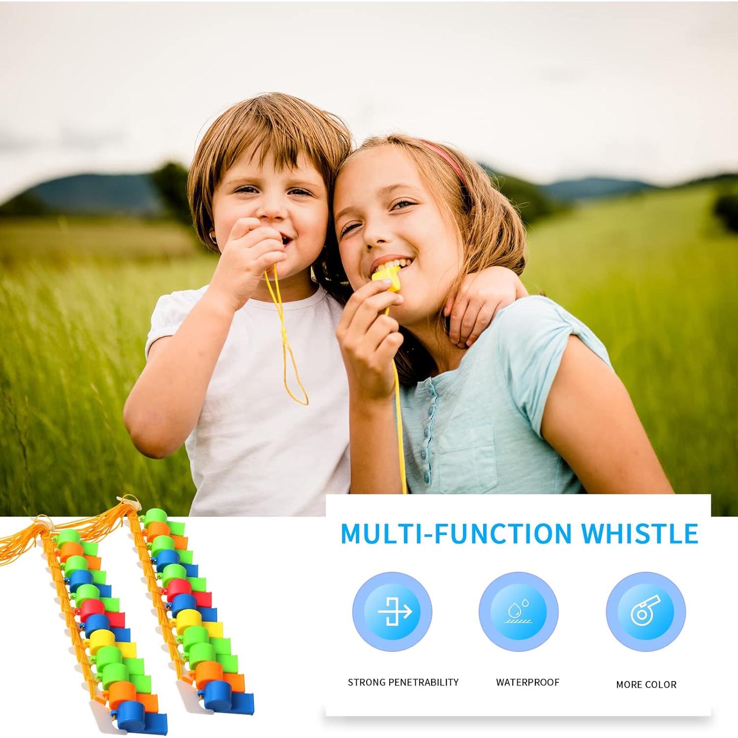 Silbatos de Plástico WSYUB 24Pcs Sonido Fuerte y Claro