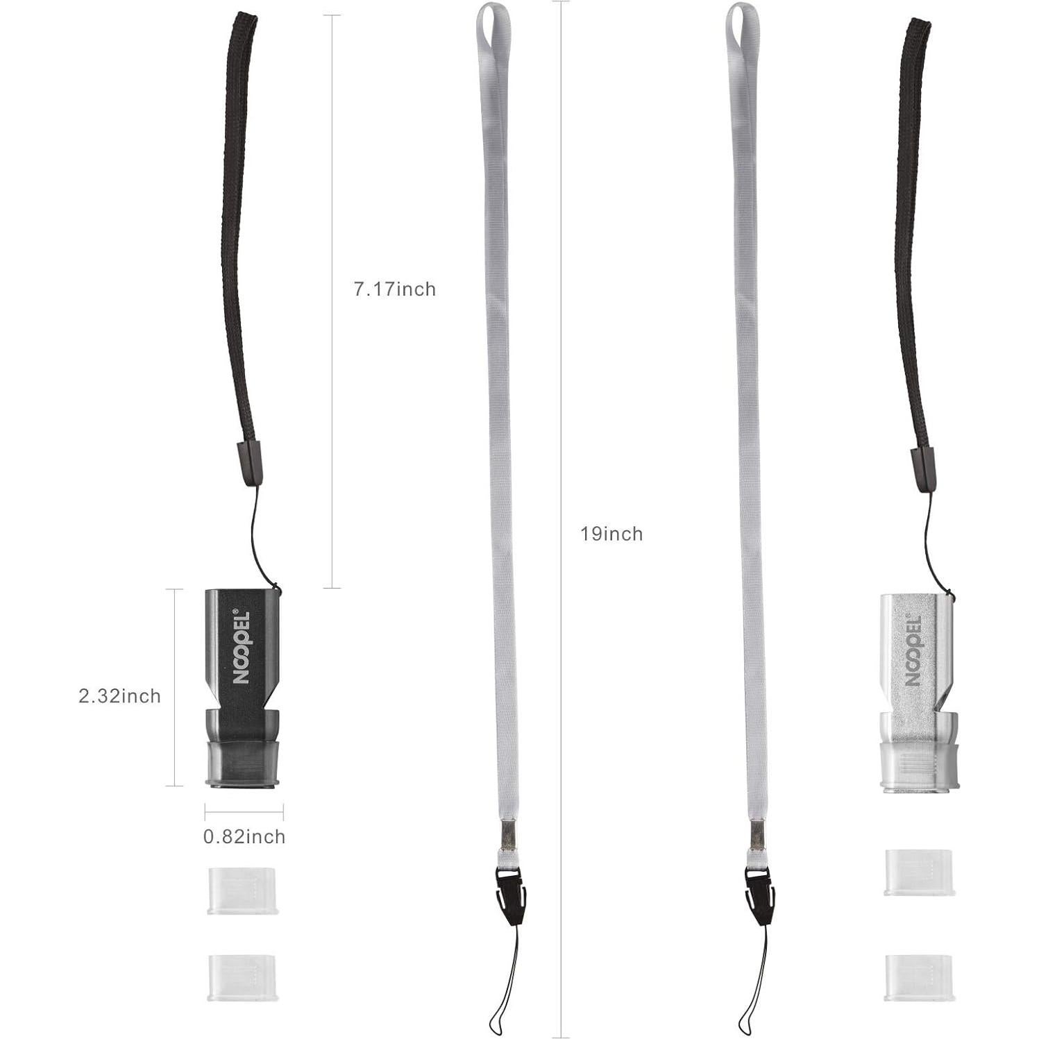 Silbato de Entrenador Noopel 2 Piezas con Cordones y Agarre