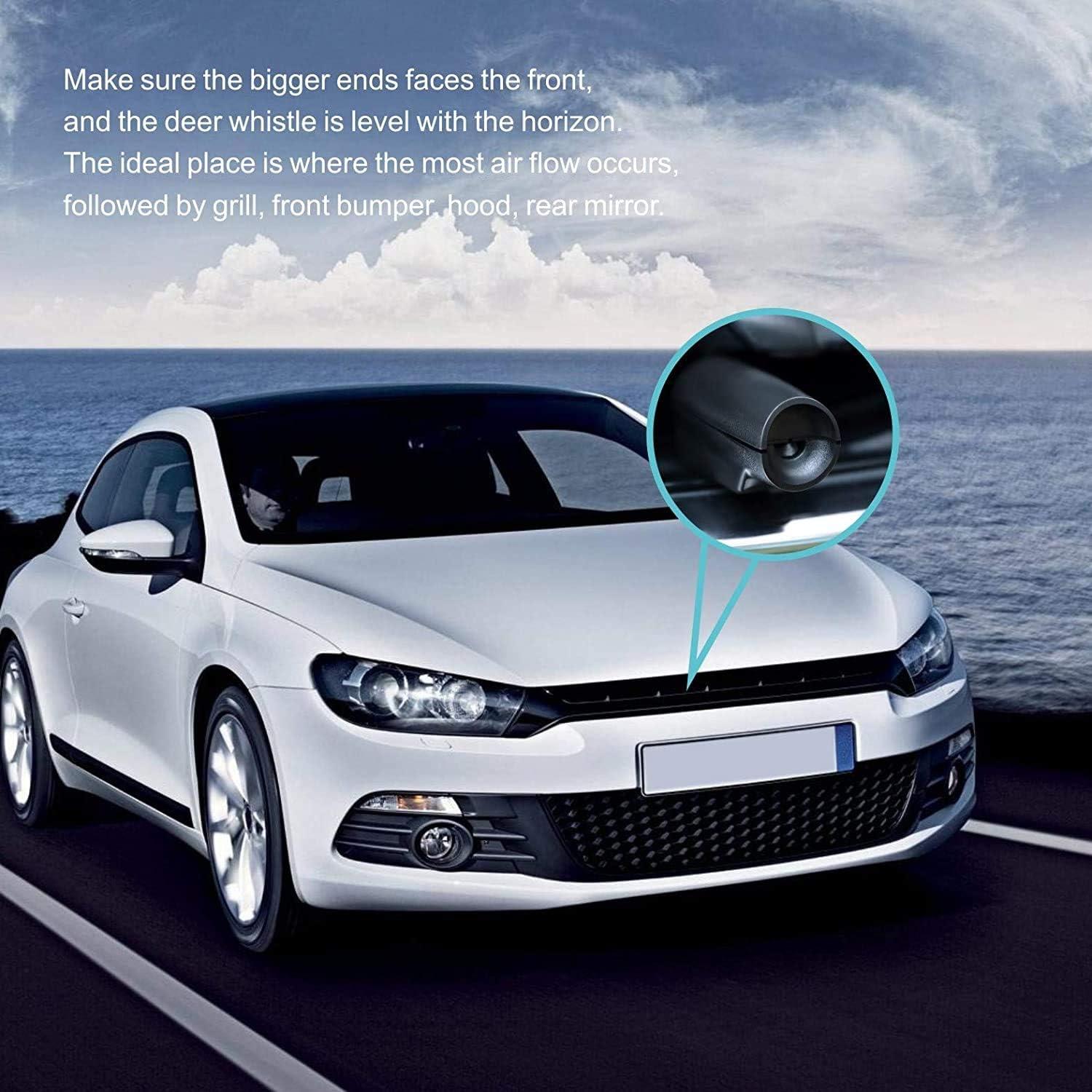 4 Silbatos para Ciervos CITKOU DWMODEL Negro - Prevención Colisiones