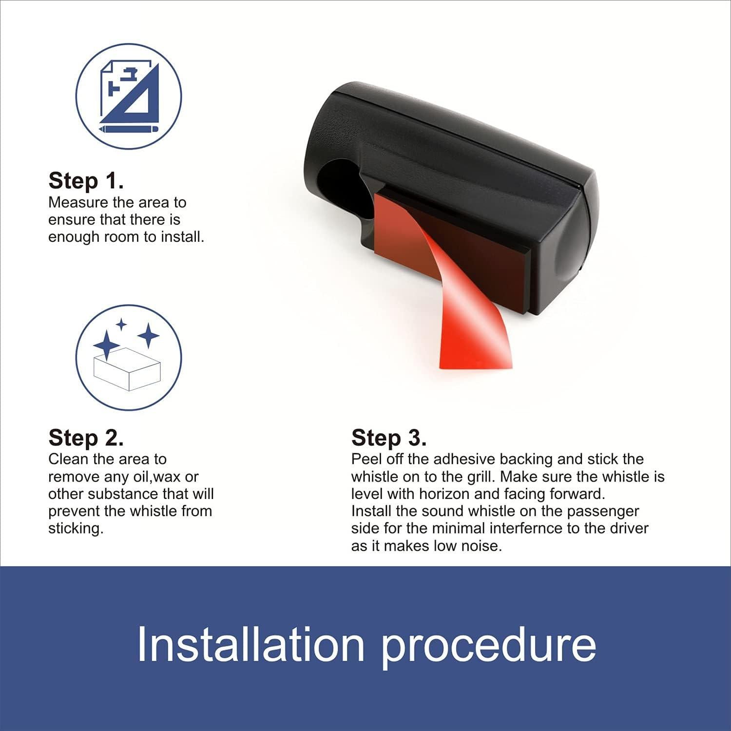 4 Silbatos para Ciervos CITKOU DWMODEL Negro - Prevención Colisiones