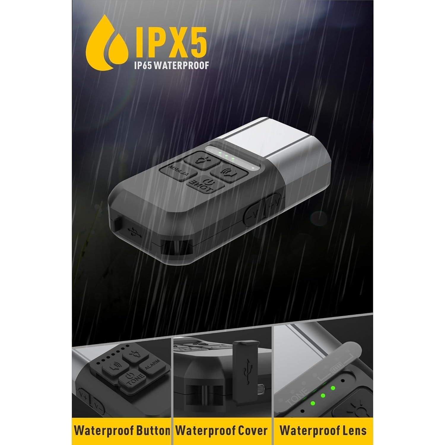 Silbato Electrónico ASWAYKE K5 125dB con Linterna 200Lum