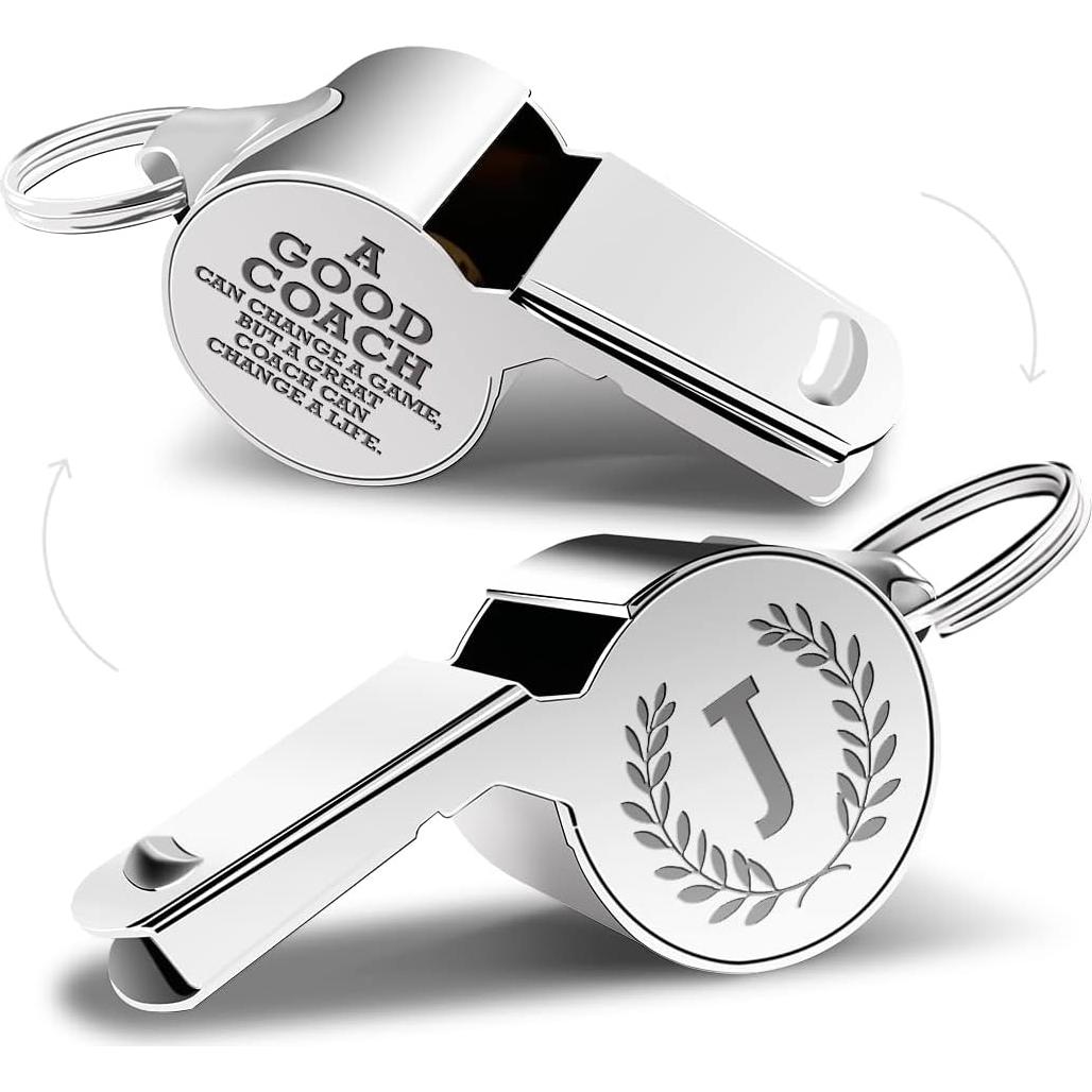 Silbato de Acero Inoxidable con Cordón y Caja de Regalo