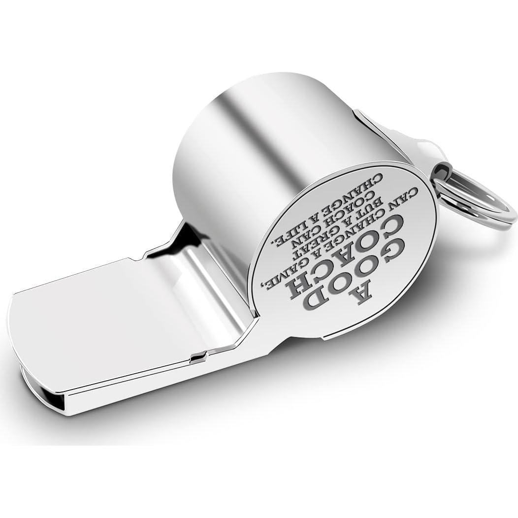 Silbato de Acero Inoxidable con Cordón y Caja de Regalo