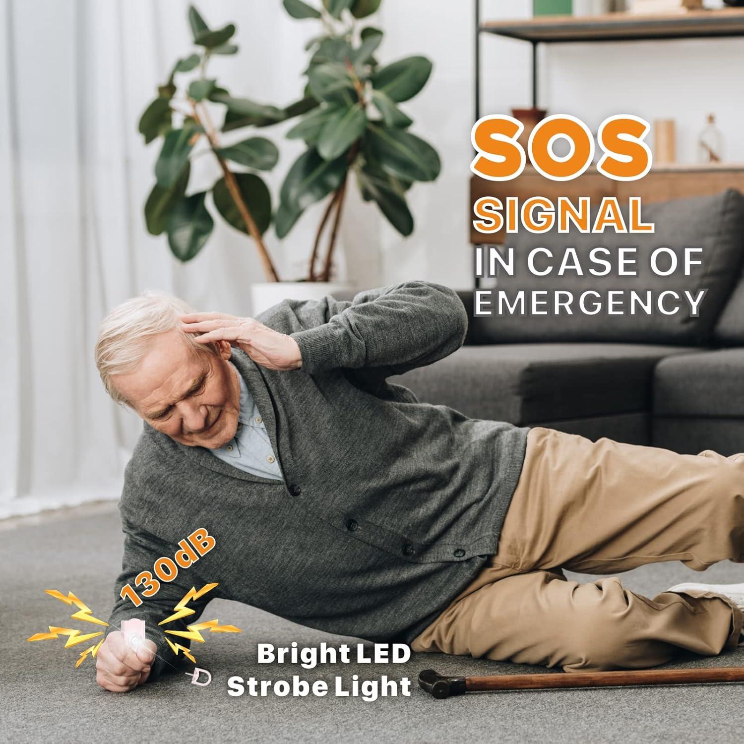 Alarma Personal VIGOROAD 130 dB con Luz LED Estroboscópica