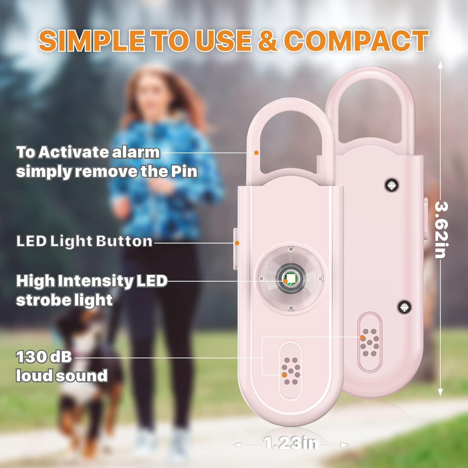 Alarma Personal VIGOROAD 130 dB con Luz LED Estroboscópica