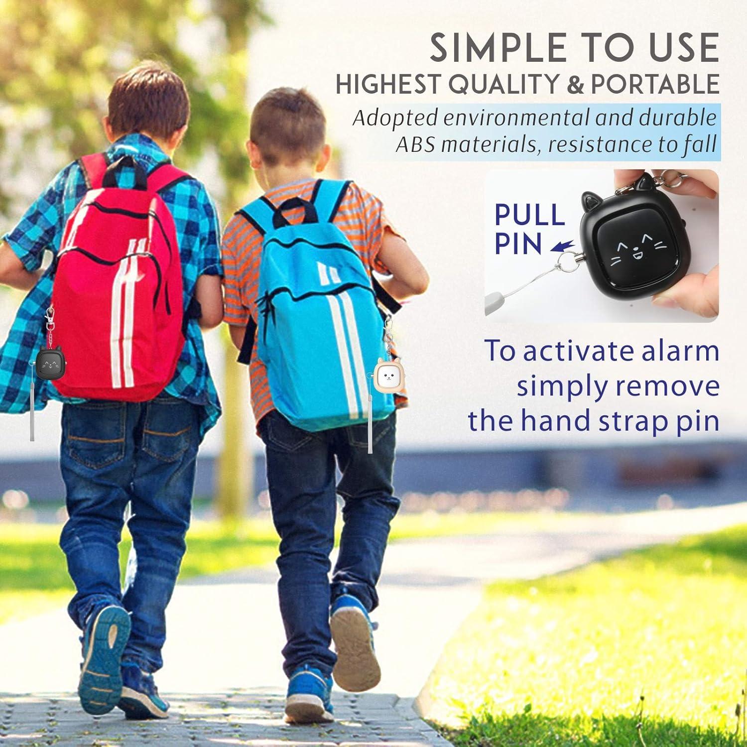 Alarma Personal VIGOROAD 130 dB con Luz LED - 2 Piezas