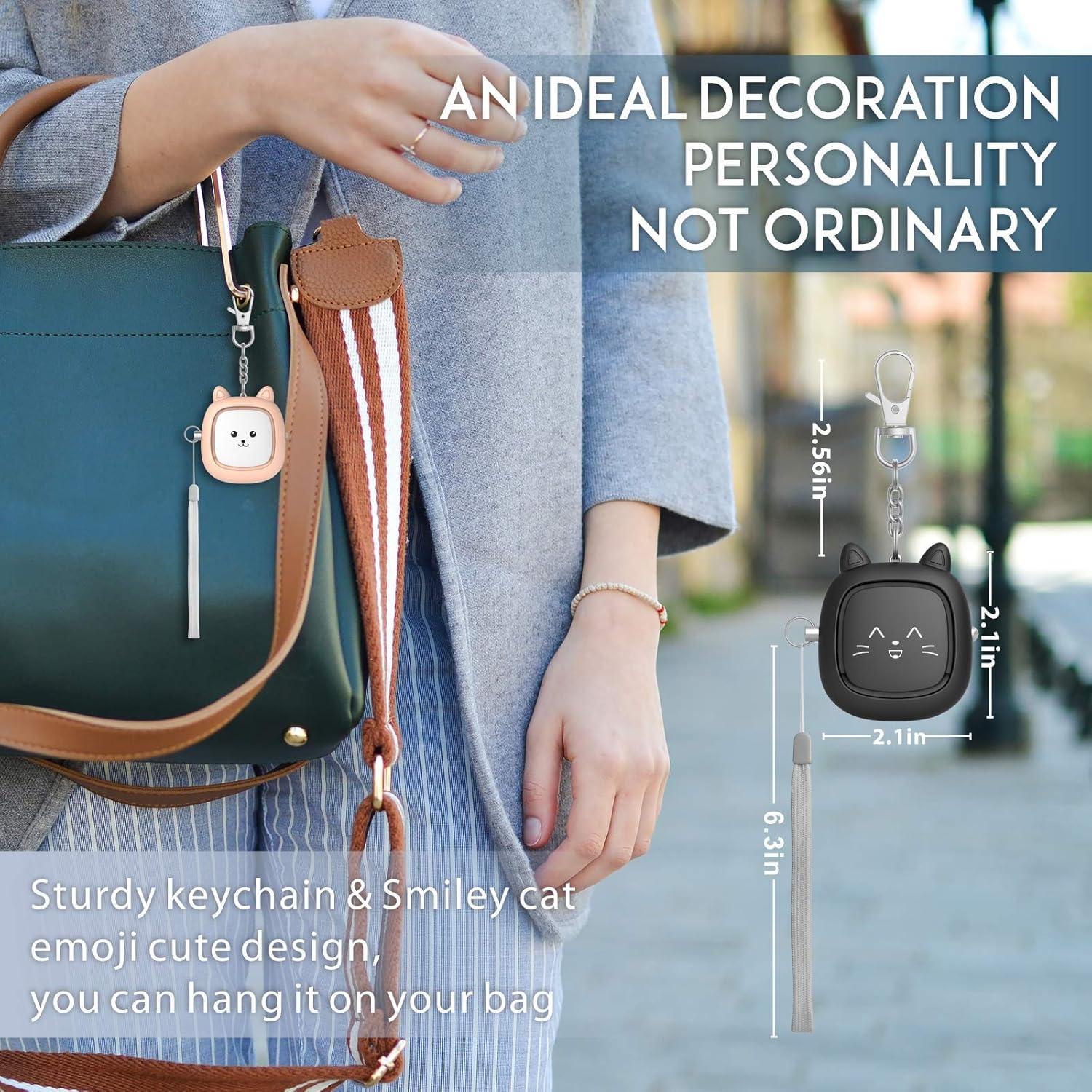 Alarma Personal VIGOROAD 130 dB con Luz LED - 2 Piezas