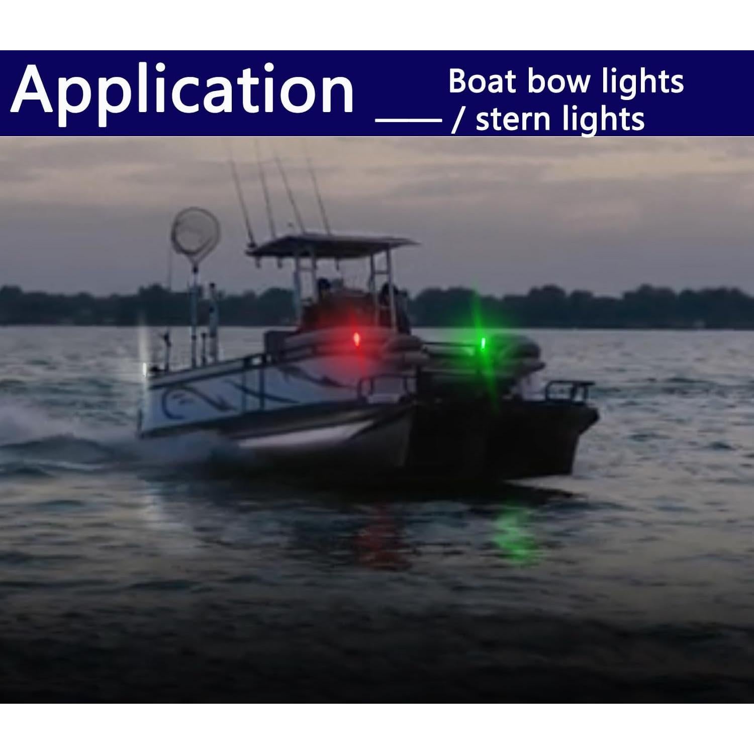 Kit de luces de navegación LED Amzonly 4 piezas impermeables