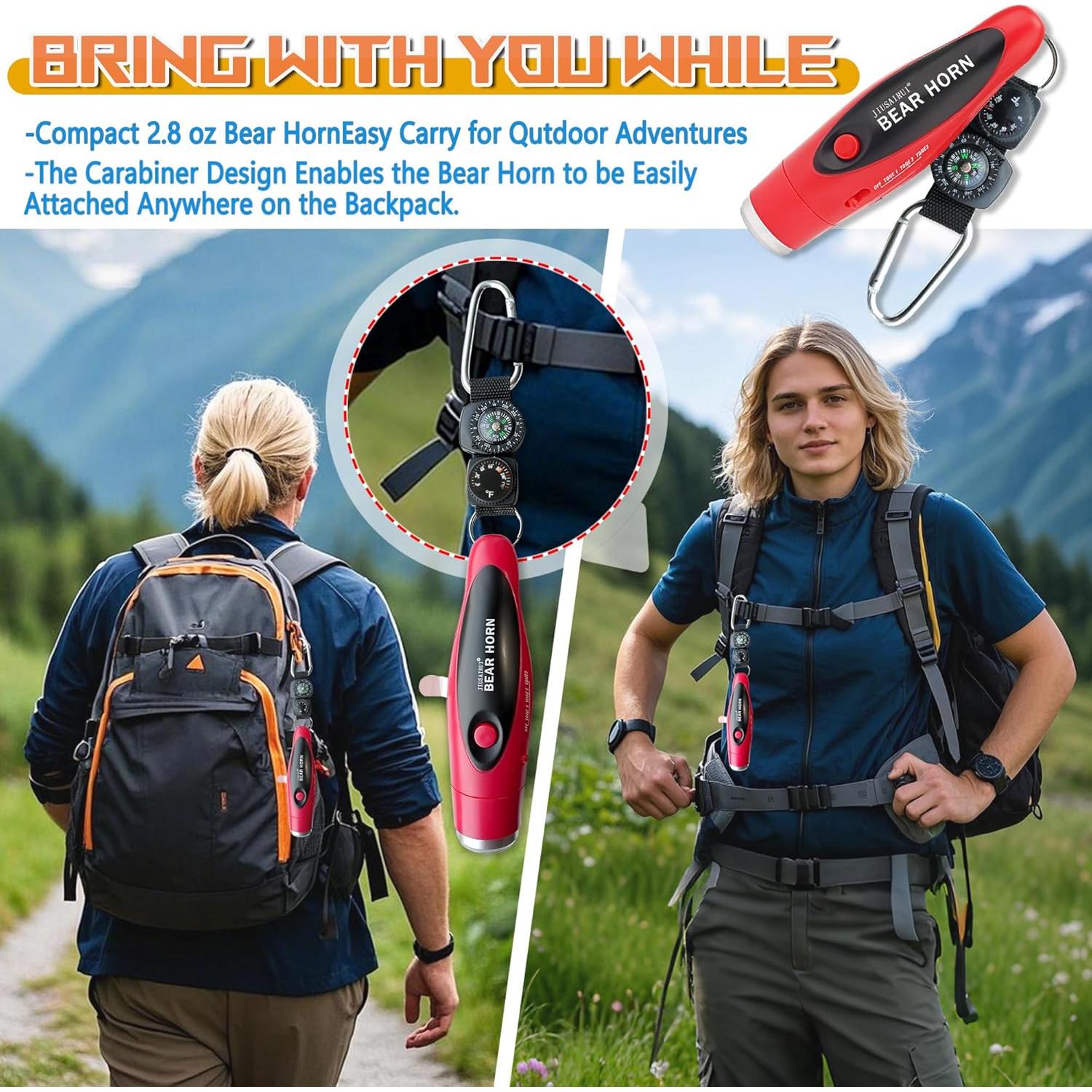 Bocina Electrónica JIUSAIRUI 120dB con Brújula y Termómetro