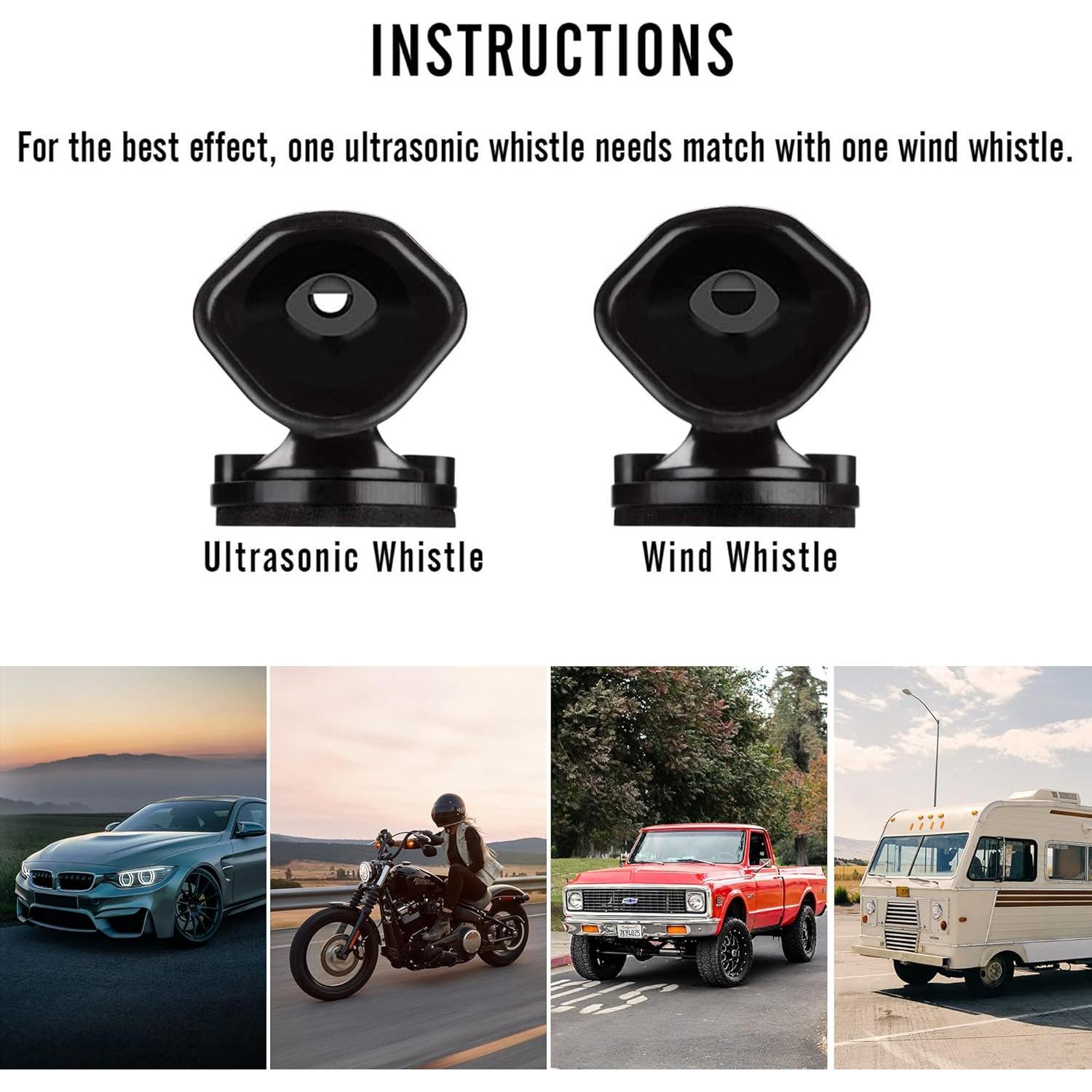 Silbatos de Advertencia para Ciervos Siete Sparta 4 Pcs