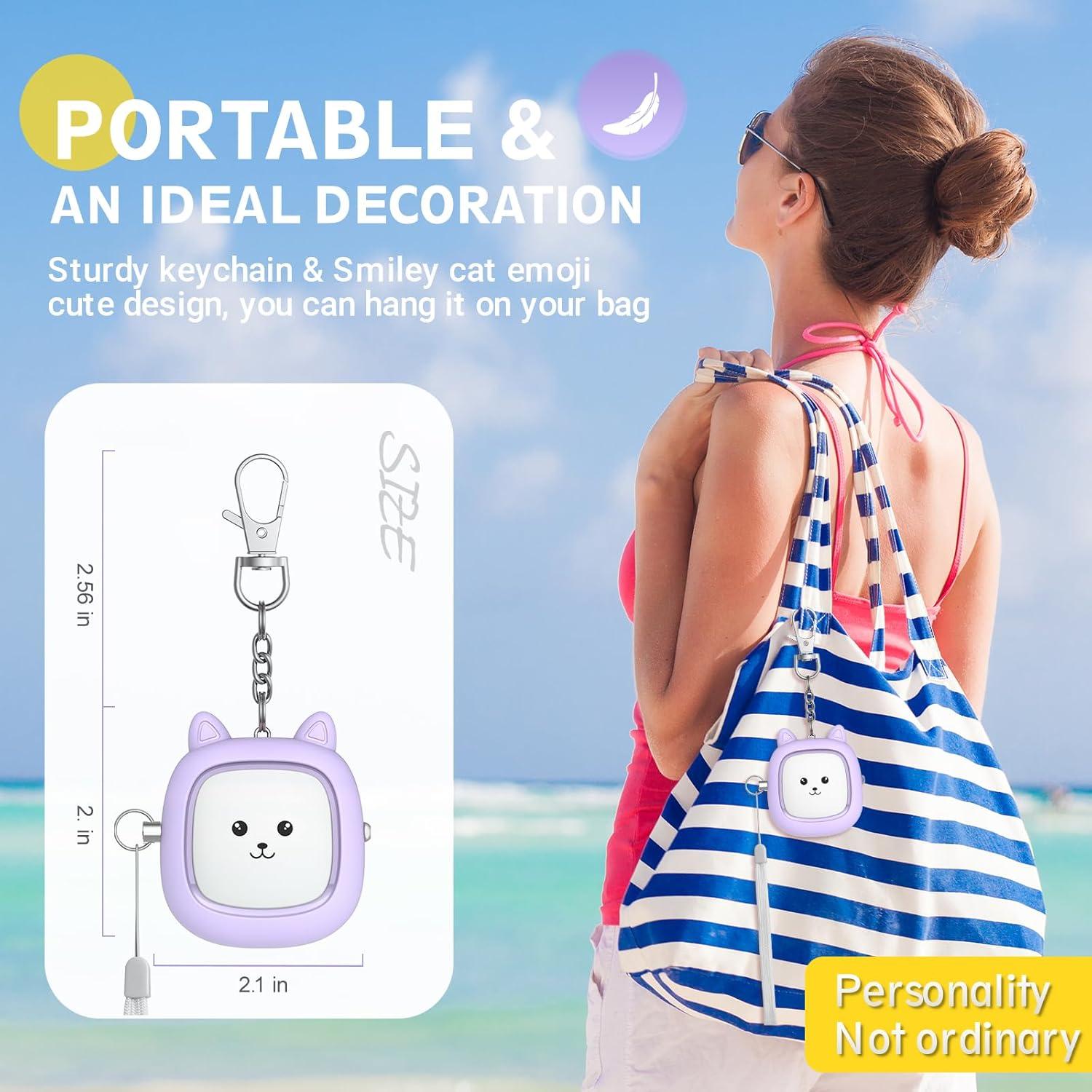 Alarma Personal VIGOROAD PA11 130 dB con Luz LED Púrpura