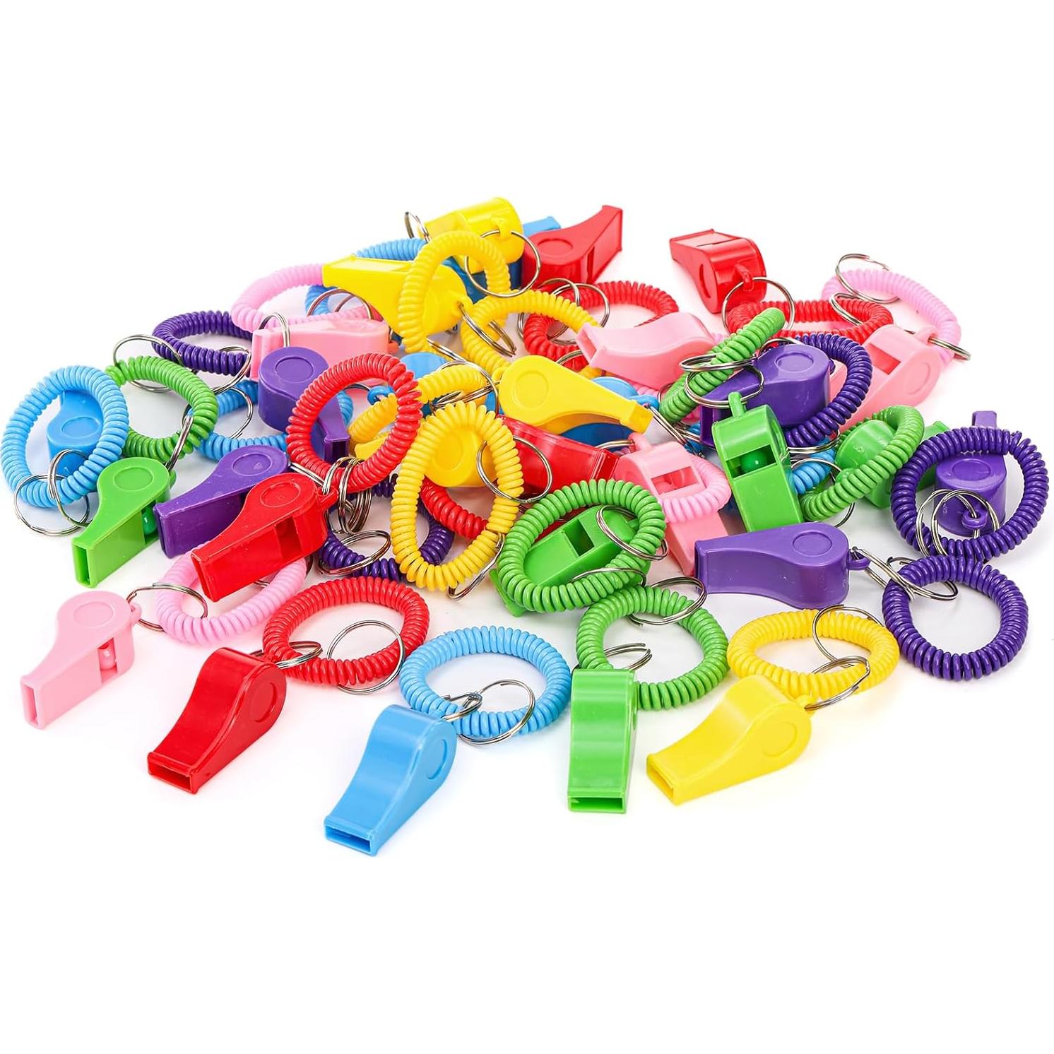 Silbatos Deportivos Hedume 30 Pcs con Pulsera Colorida